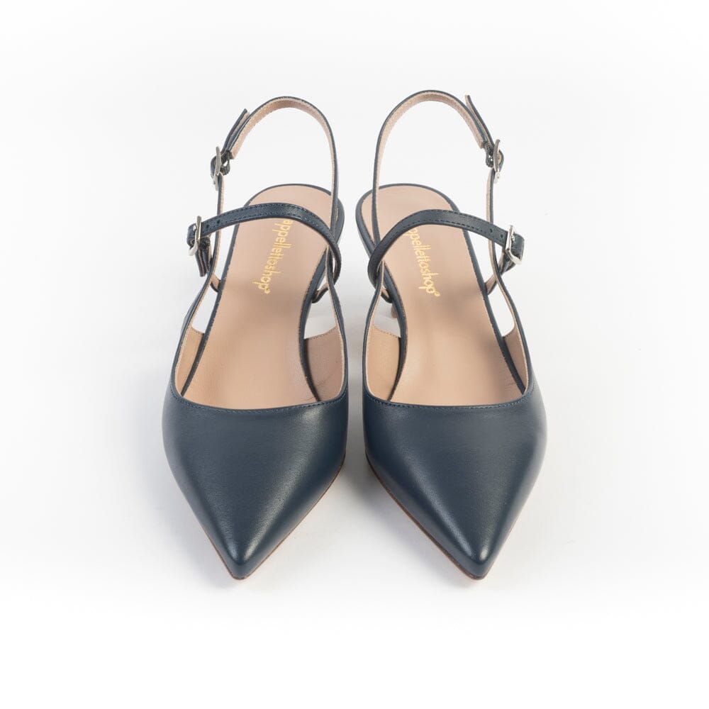 CappellettoShop - Sling Back - Fiamma 7 - Navy Blu Scarpe Donna CAPPELLETTO 1948