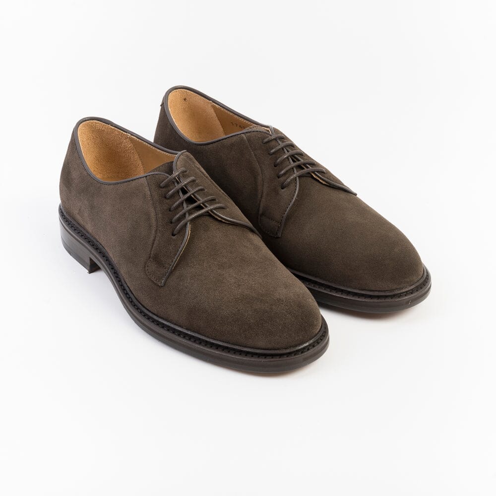 BERWICK 1707 4406 Derby Dark Brown Suede Half Rubber
