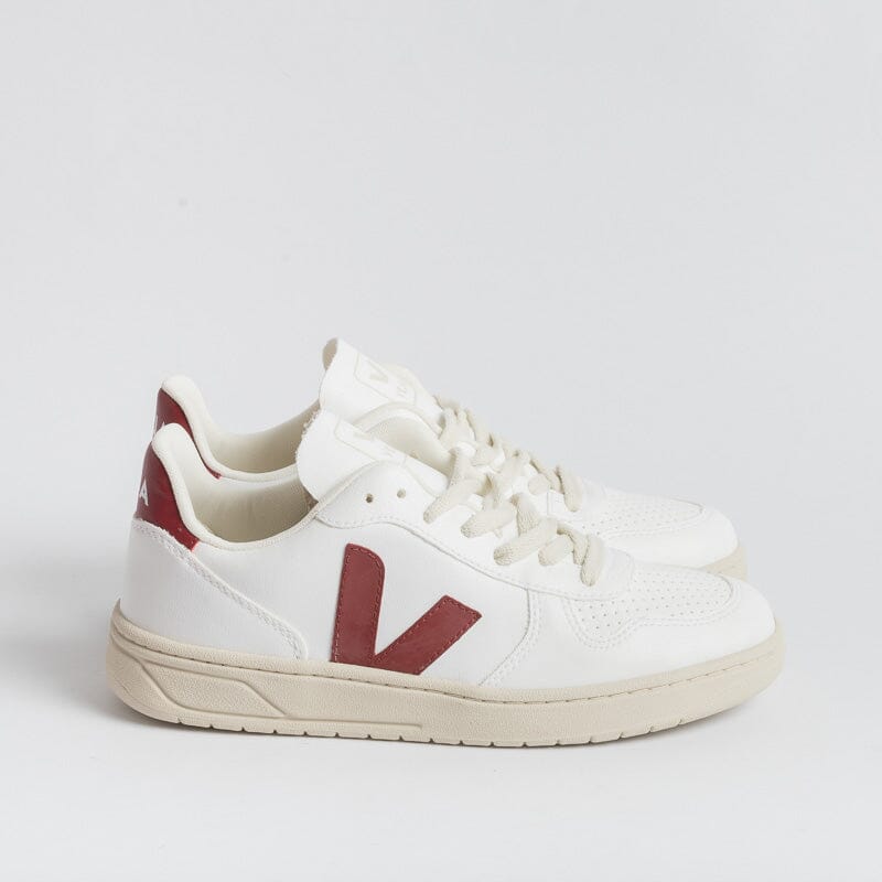 VEJA - V-10 VX0703279 - Bianco Bordeaux Marsala Scarpe Donna VEJA - Collezione Donna
