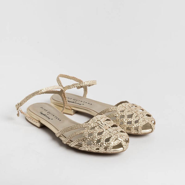 PONS QUINTANA - Flat sandals ELBA 10308 - Platinum Women's Shoes PONS QUINTANA