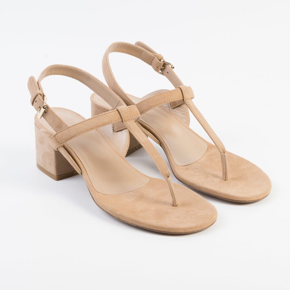 RELAC - Sandali con Tacco Mod. 004 - Suede Sella Cuoio Scarpe Donna RELAC 