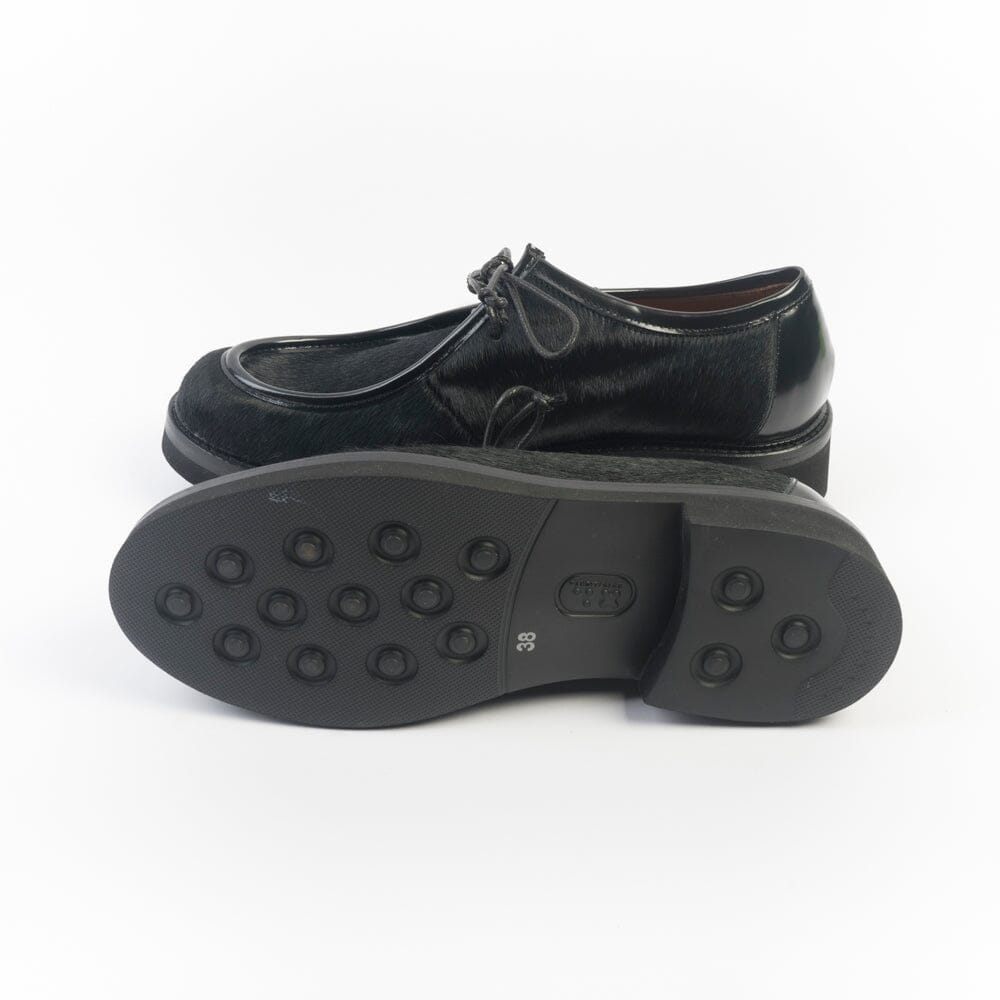 CAPPELLETTOSHOP - 3225 - Allacciata - Pony Nero Scarpe Donna Cappelletto Shop