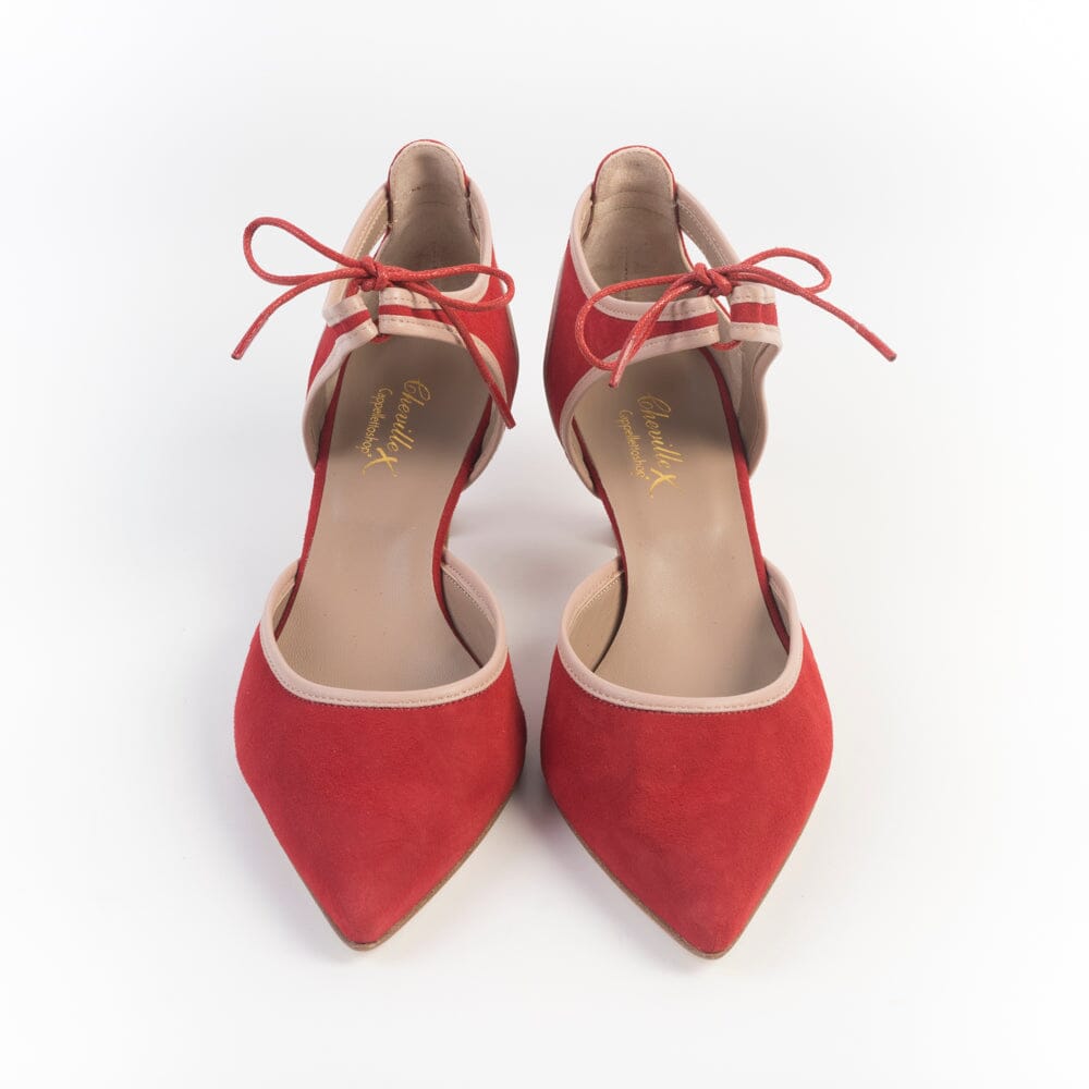 CHEVILLE - Decollete - BELLA - Camoscio Rosso Scarpe Donna CHEVILLE