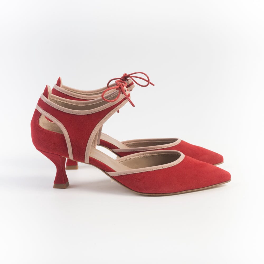 CHEVILLE - Decollete - BELLA - Camoscio Rosso Scarpe Donna CHEVILLE