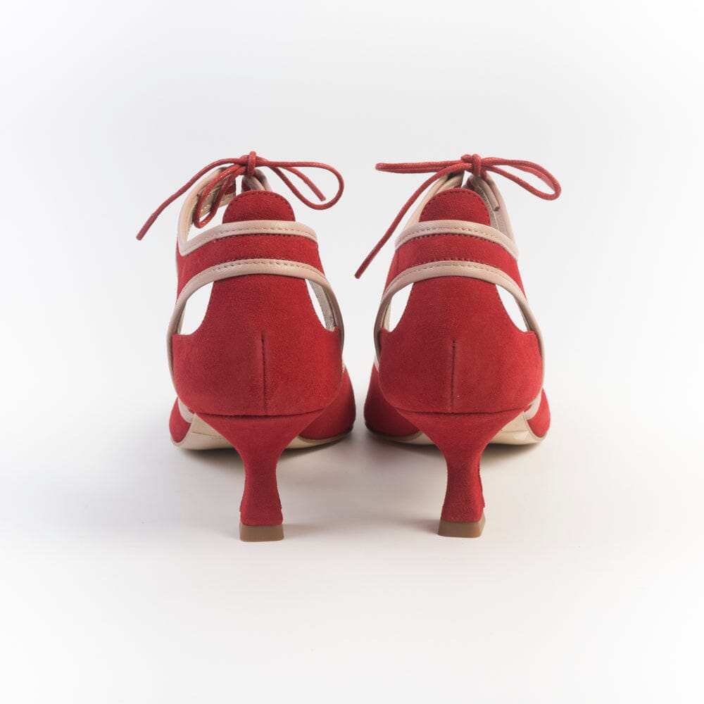 CHEVILLE - Decollete - BELLA - Camoscio Rosso Scarpe Donna CHEVILLE
