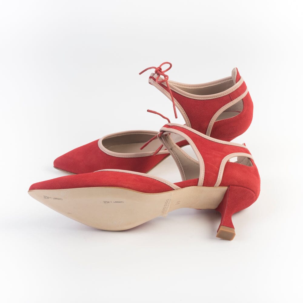 CHEVILLE - Decollete - BELLA - Camoscio Rosso Scarpe Donna CHEVILLE