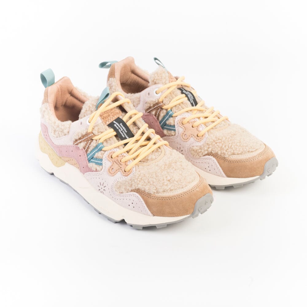 FLOWER MOUNTAIN - Sneakers Yamano3 4D11 - Teddy Beige rosa Scarpe Donna FLOWER MOUNTAIN