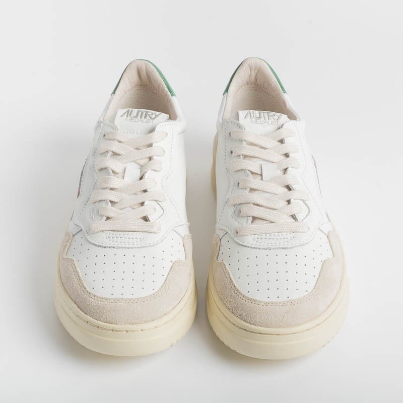 AUTRY AULW LS23 - LOW WOM LEAT/SUEDE - Bianco Verde Amazzonia Scarpe Donna AUTRY - Collezione donna