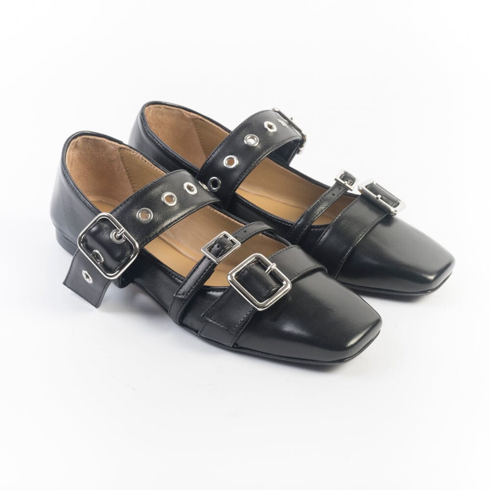 ANNA F. - Mary Jane - 1912 - Pelle Nero Scarpe Donna Anna F.