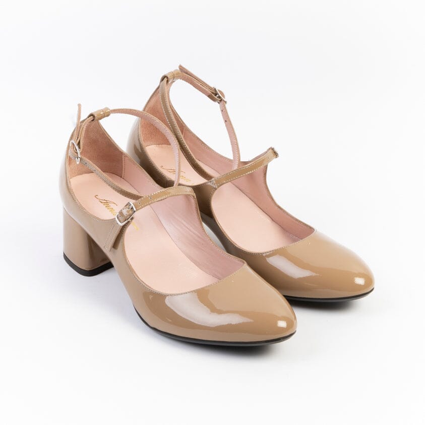 ANNA F. - Mary Jane - 1678 - Vernice Tortora Scarpe Donna Anna F.