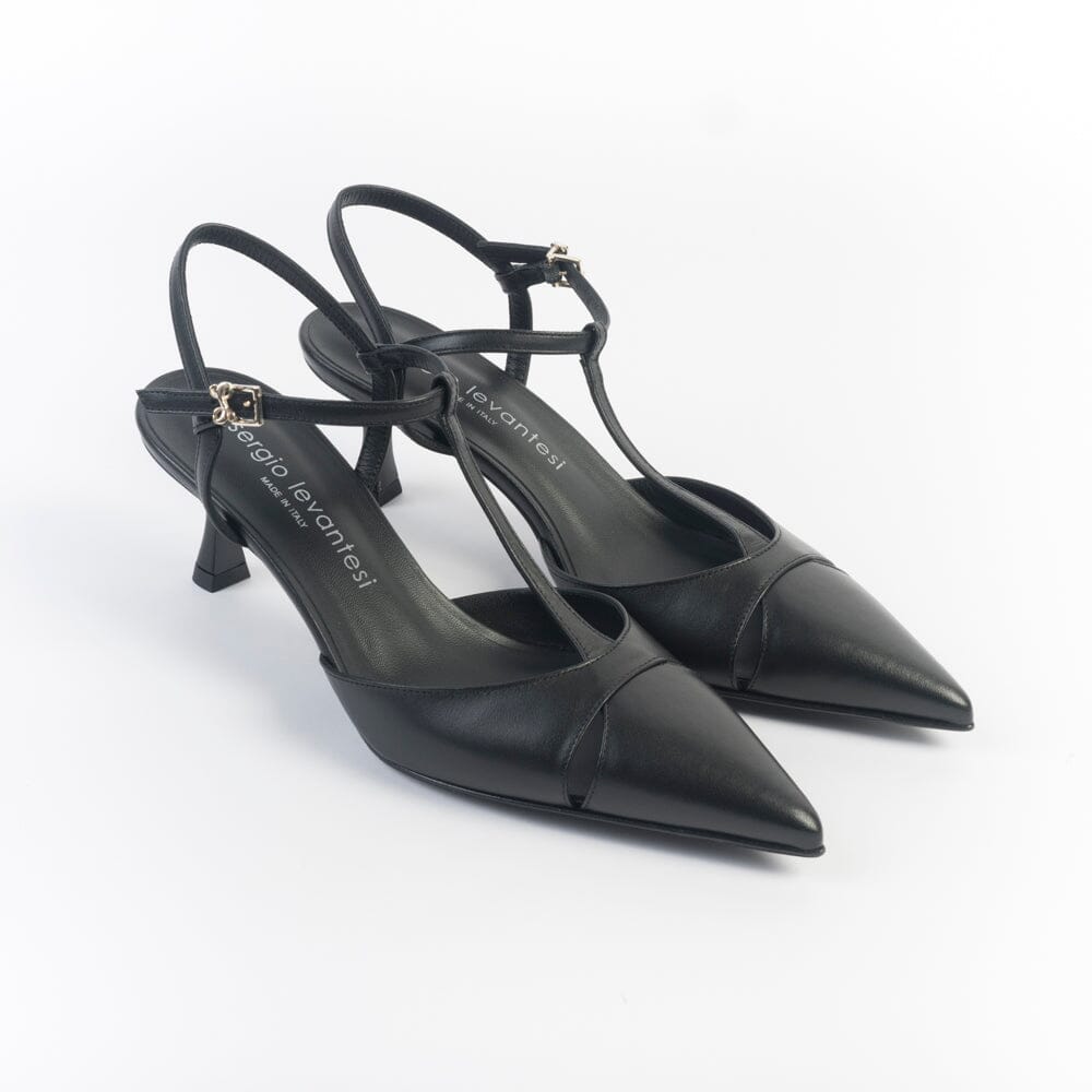 SERGIO LEVANTESI - Sling Back - EDVIGE - Nero Scarpe Donna SERGIO LEVANTESI