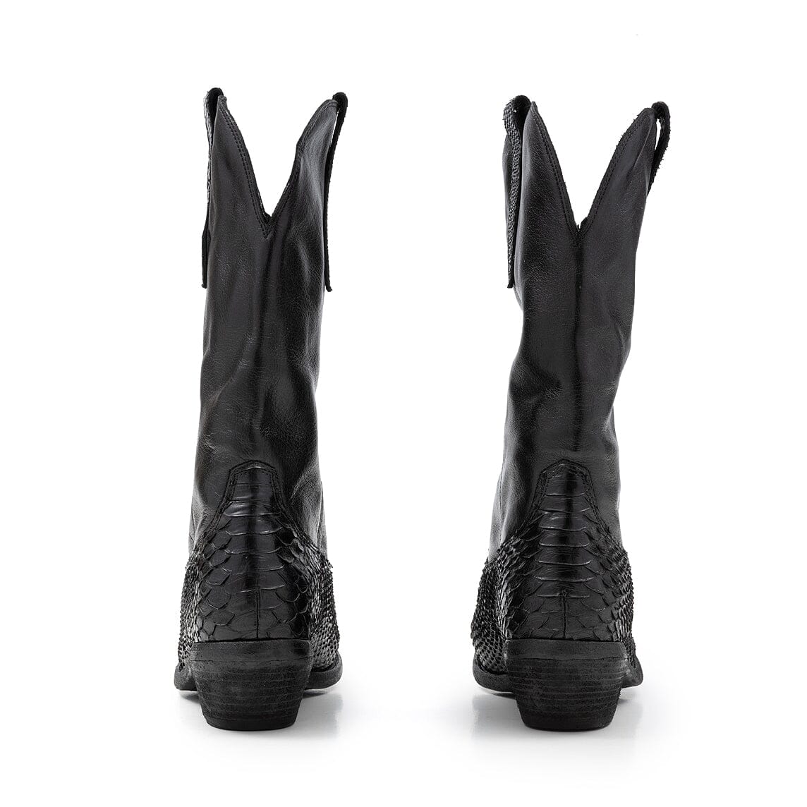 FAUZIAN JEUNESSE - Texano 3234 - Ignis lucido - Pitone nero Scarpe Donna FAUZIAN JEUNESSE - Collezione Donna
