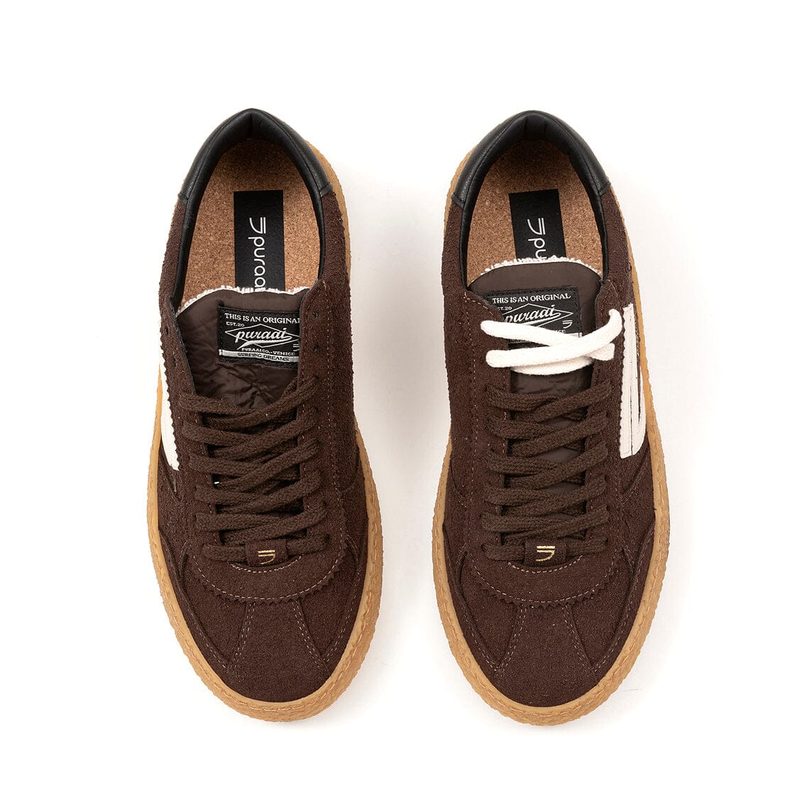PURAAI - Sneakers Vintage - 101V-033 - Marrone Cocoa Scarpe Uomo PURAAI - Collezione Uomo