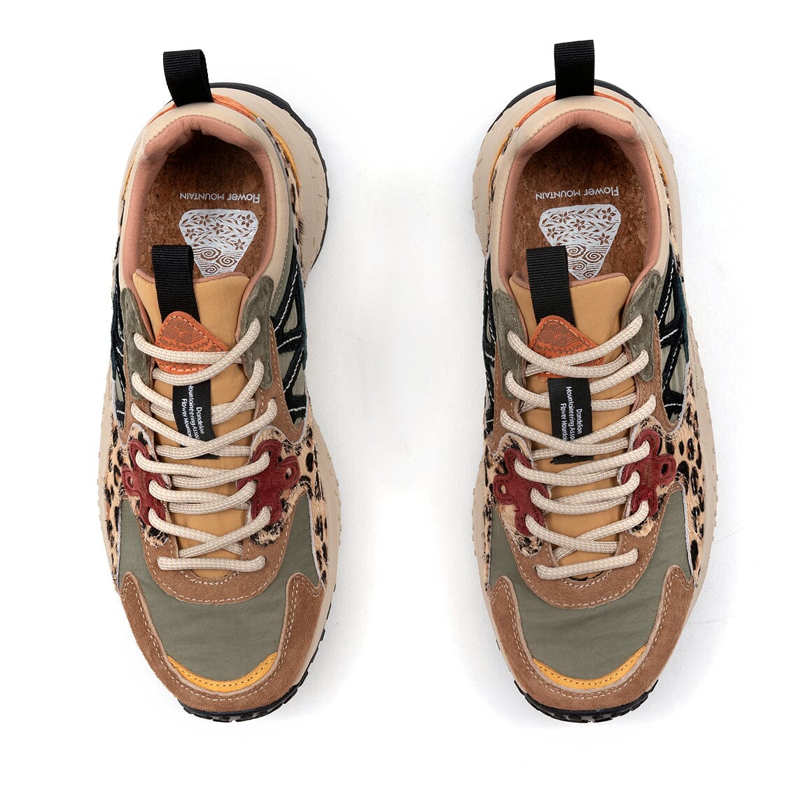 FLOWER MOUNTAIN - Sneakers Solin - 3D58 - Brown-Military-Black Scarpe Donna FLOWER MOUNTAIN