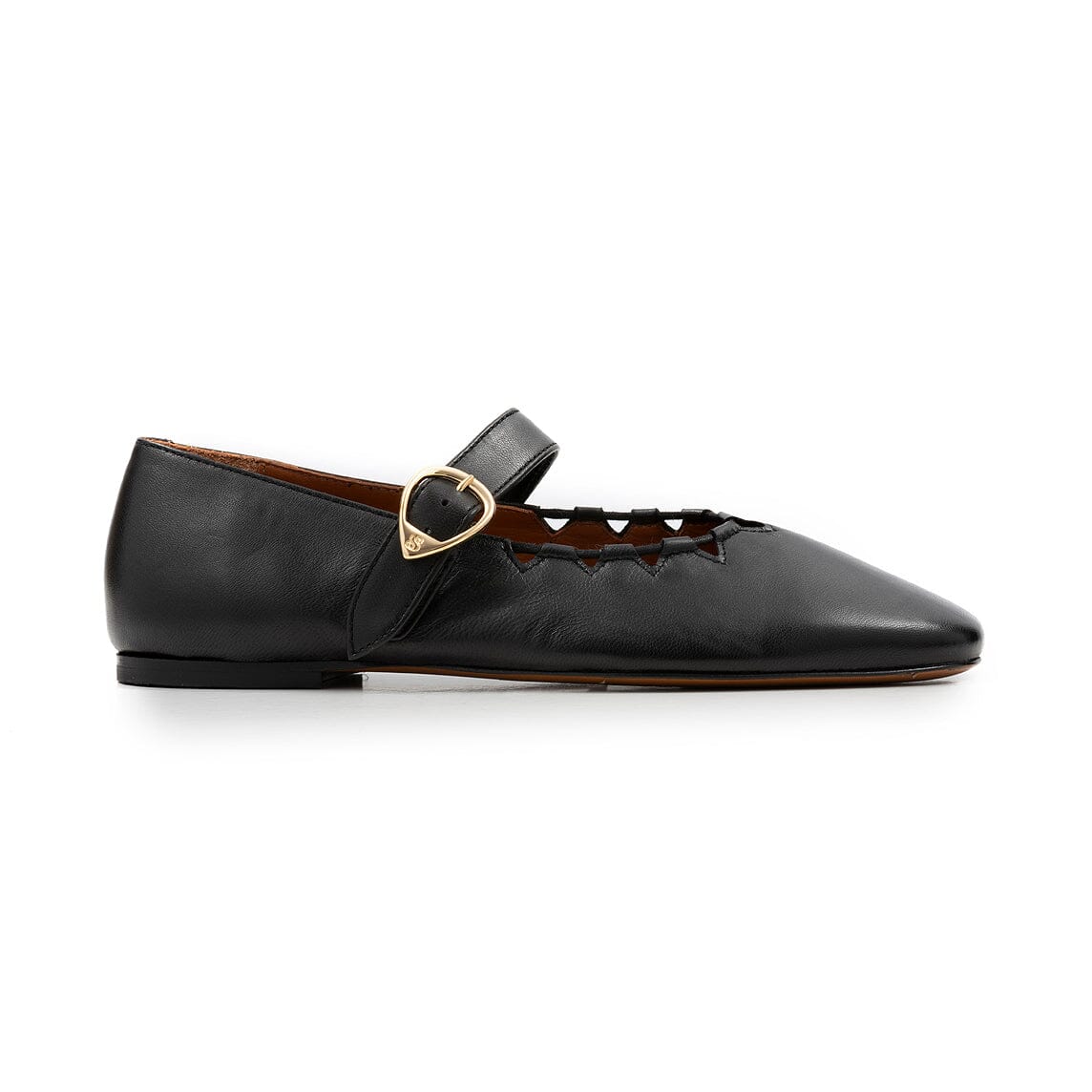 SOCQUE Paris - Mary Jane - GIN-FW24-01 GINGER - Pelle Nero Scarpe Donna SOCQUE Paris