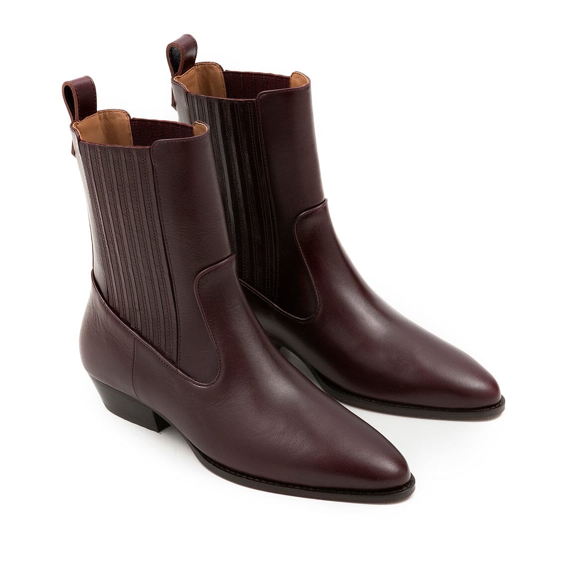 SOCQUE Paris - Stivaletti - ABB-F6-03 ABBEY - Pelle Bordeaux Scarpe Donna SOCQUE Paris