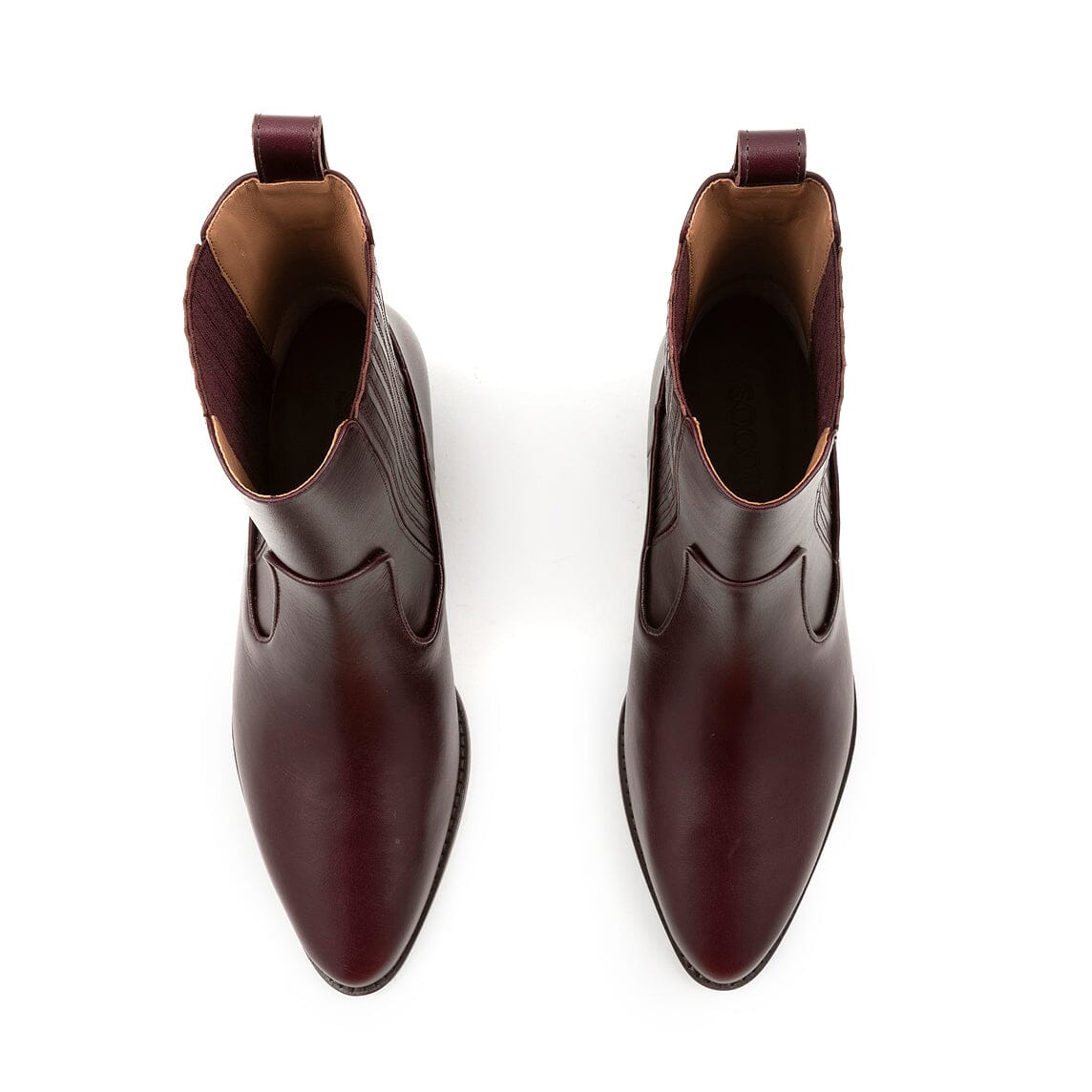 SOCQUE Paris - Stivaletti - ABB-F6-03 ABBEY - Pelle Bordeaux Scarpe Donna SOCQUE Paris