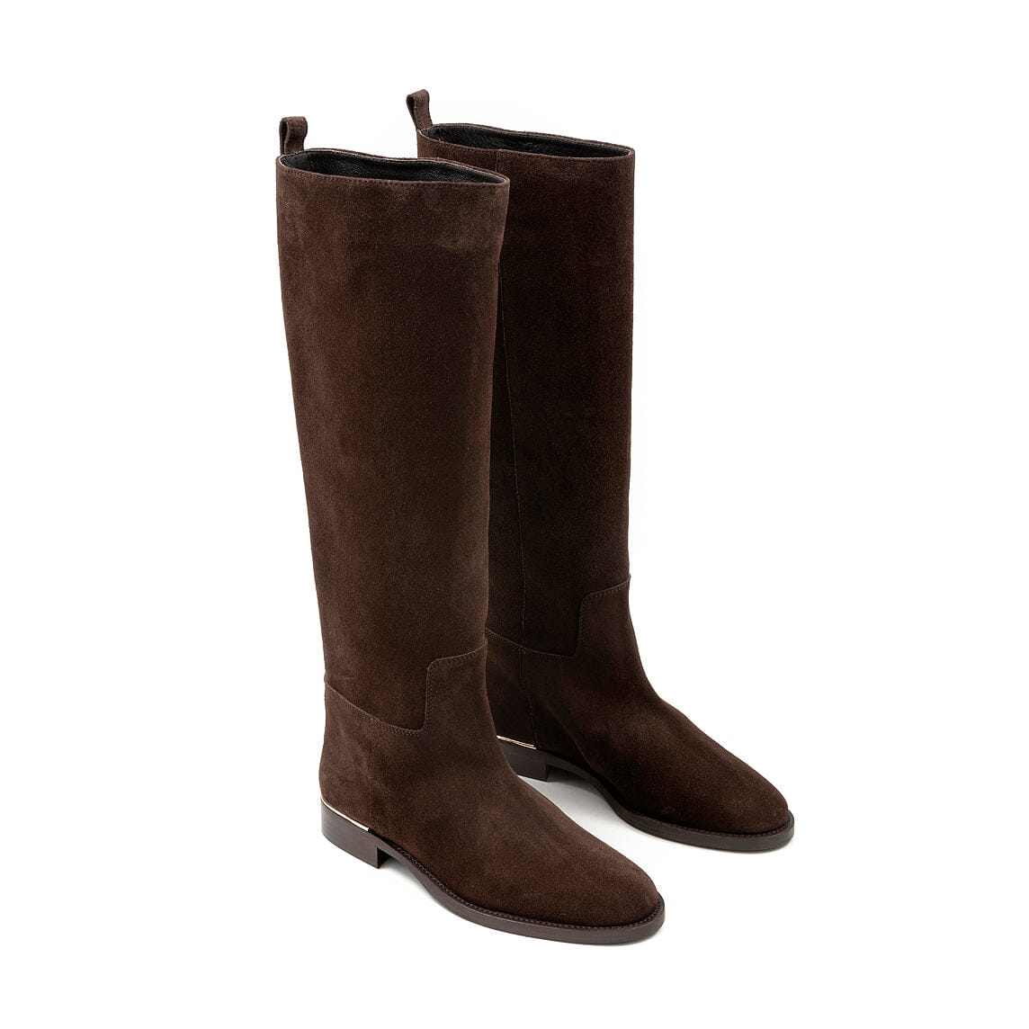 VIA ROMA 15 - Stivali 4760 - Velour testa di Moro Scarpe Donna Via Roma 15