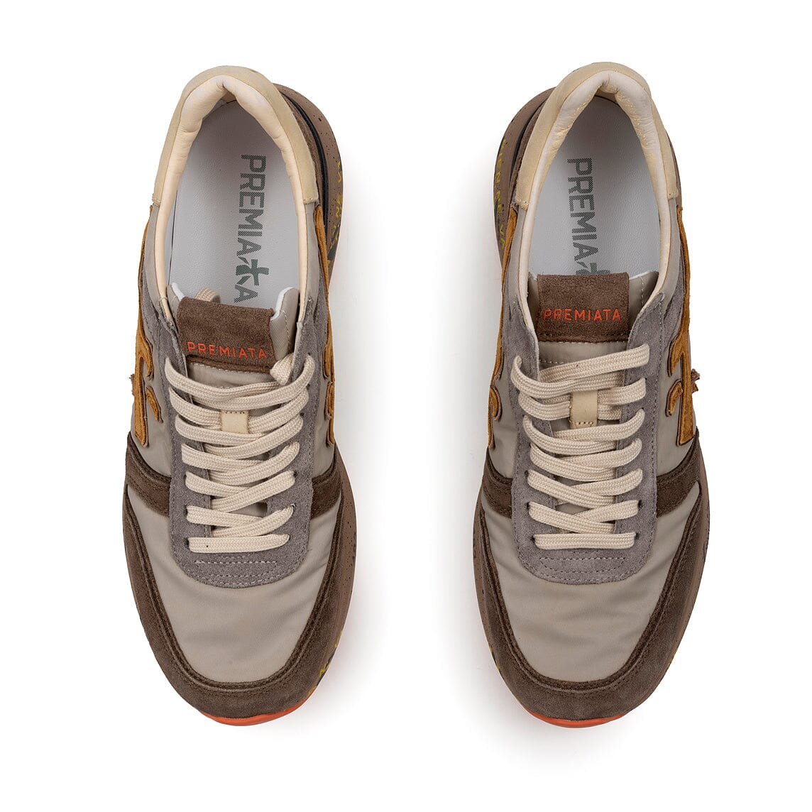 PREMIATA - Sneakers - MICK 7866 - Beige Arancio Scarpe Uomo Premiata - Collezione Uomo