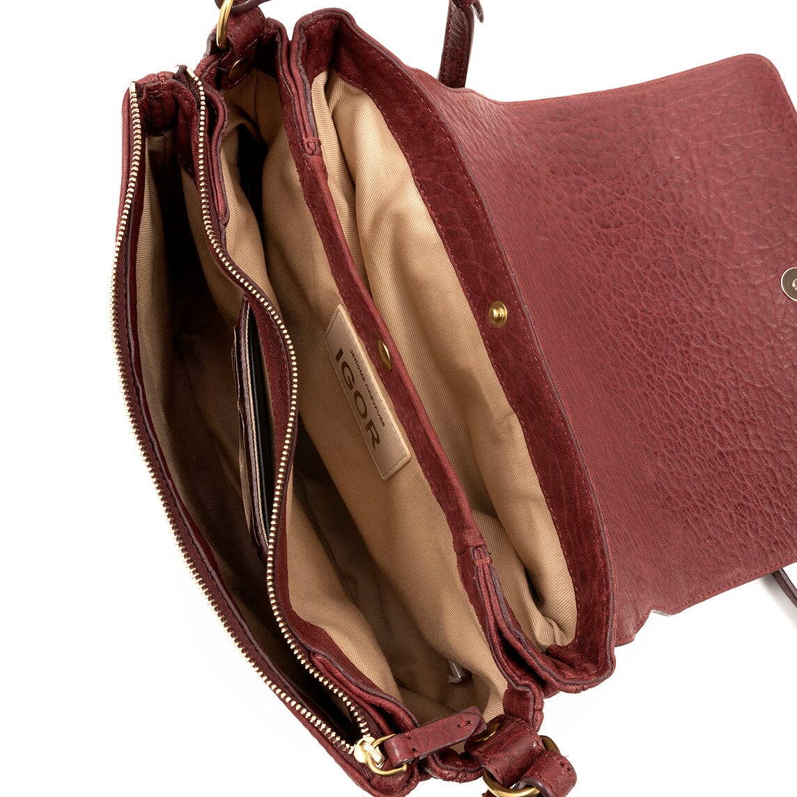 JÉRÔME DREYFUSS - Borsa a tracolla - Igor - Burgundy Borse Jerome Dreyfuss