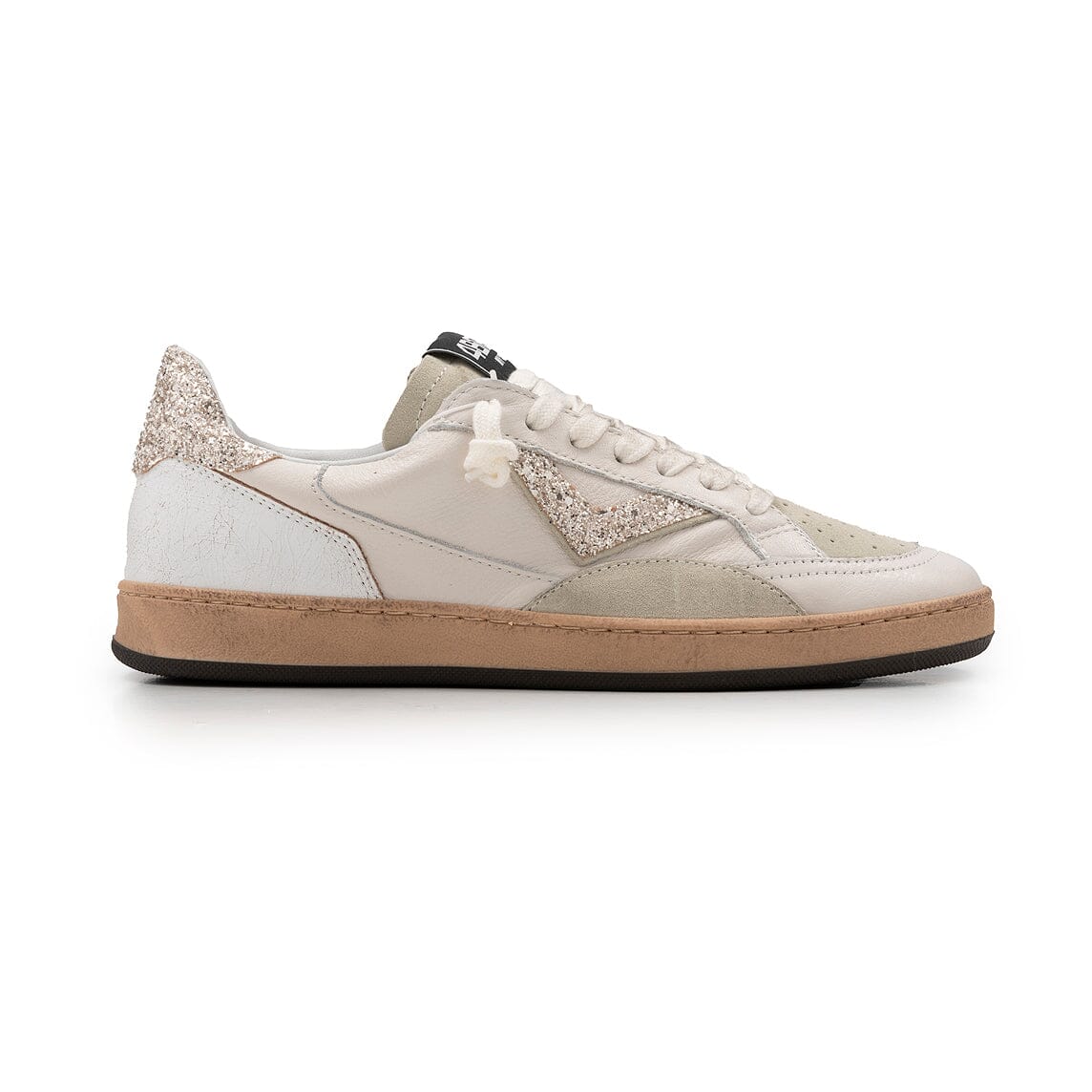 4B12 - Sneakers - Playnew D2042 - White/Gold Scarpe Donna 4B12