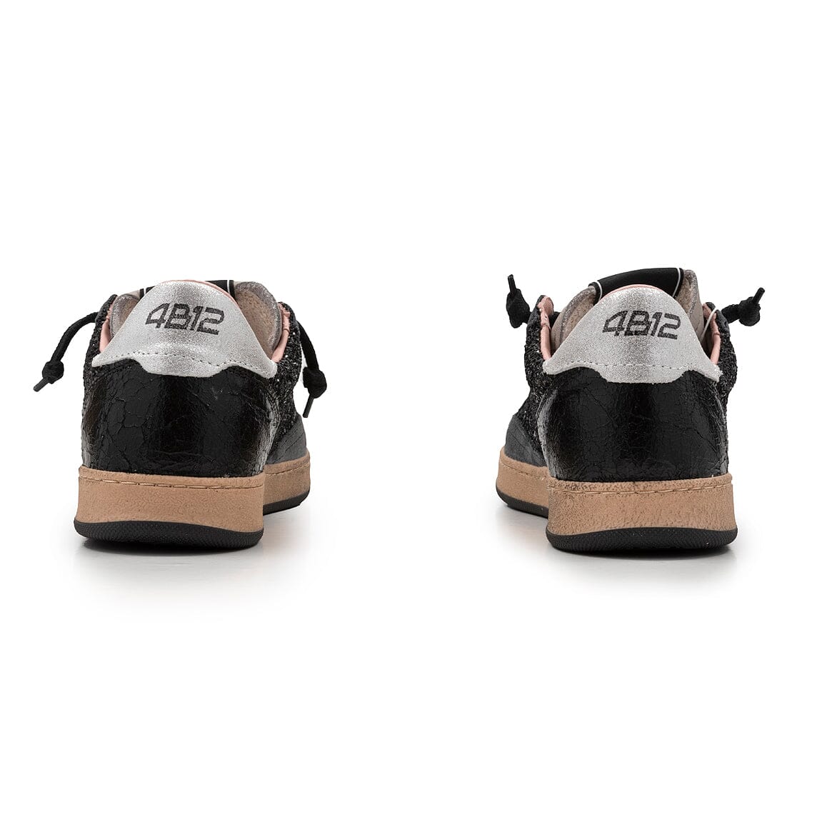 4B12 - Sneakers - Playnew D2035 - Dark Glitter Scarpe Donna 4B12
