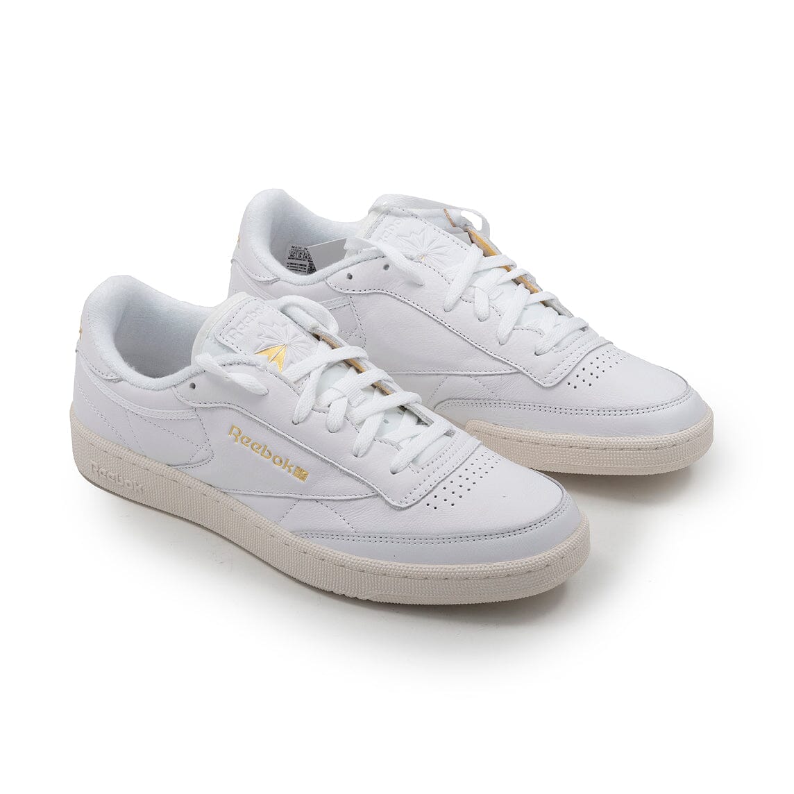 REEBOK - Sneakers - Club C 85 Men - 100279026 - White/Chalk/Gold Scarpe Uomo REEBOK - Collezione Uomo