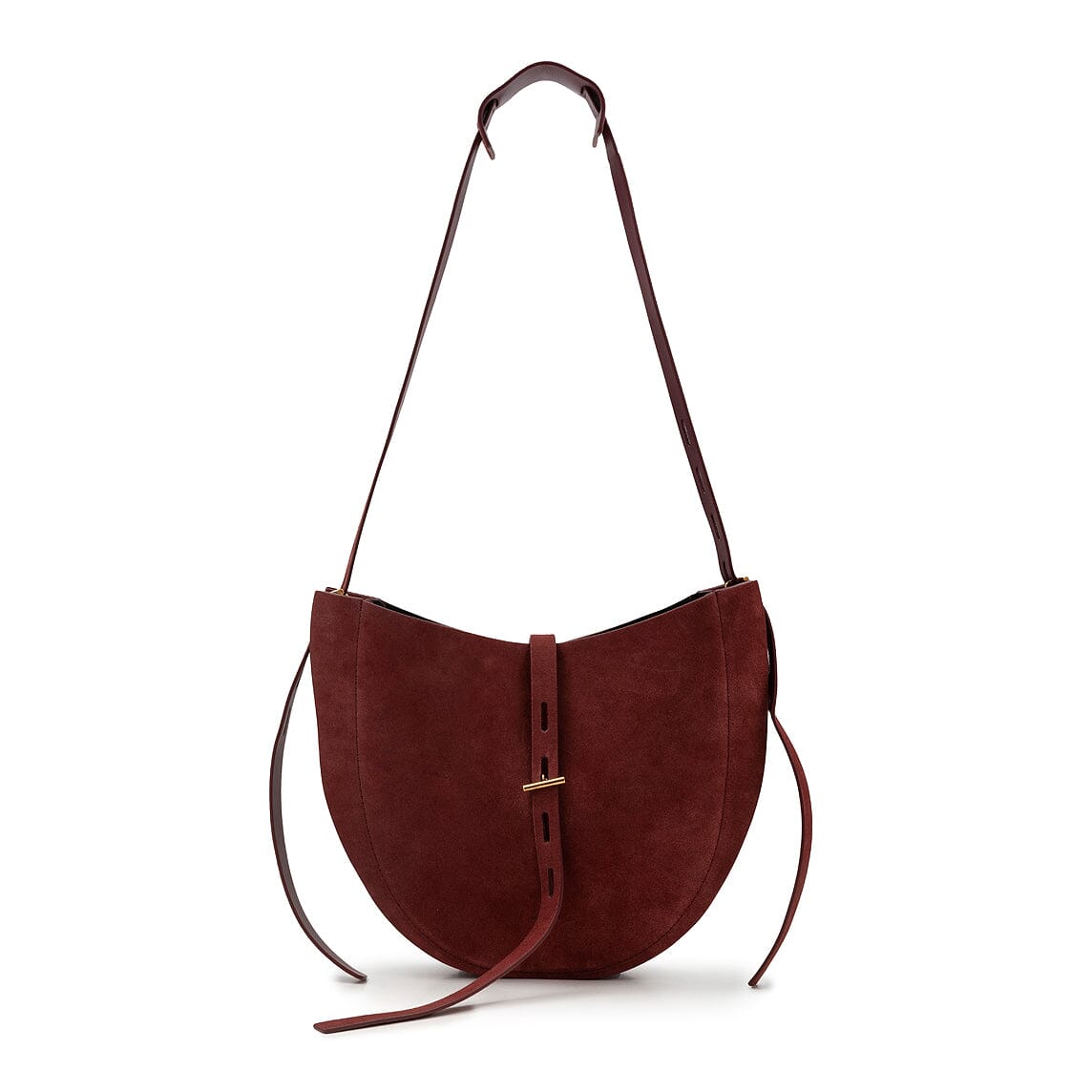 MINOBOSSI - Borsa a spalla - Lizzie - Suede Piuma Amaranto Borse MINOBOSSI