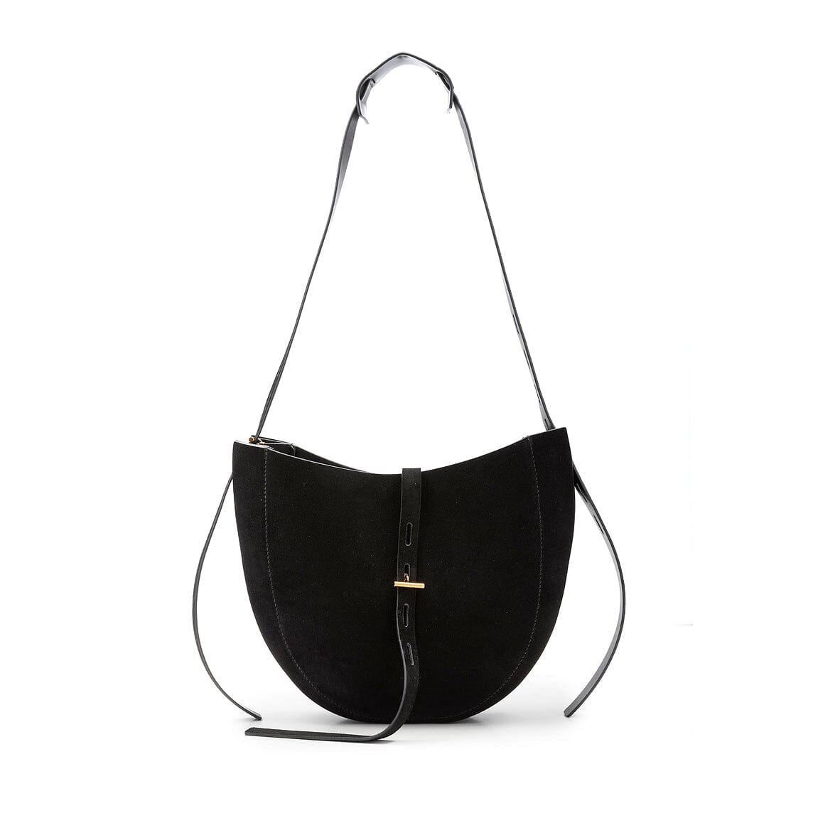 MINOBOSSI - Borsa a spalla - Lizzie - Suede Piuma Nero Borse MINOBOSSI