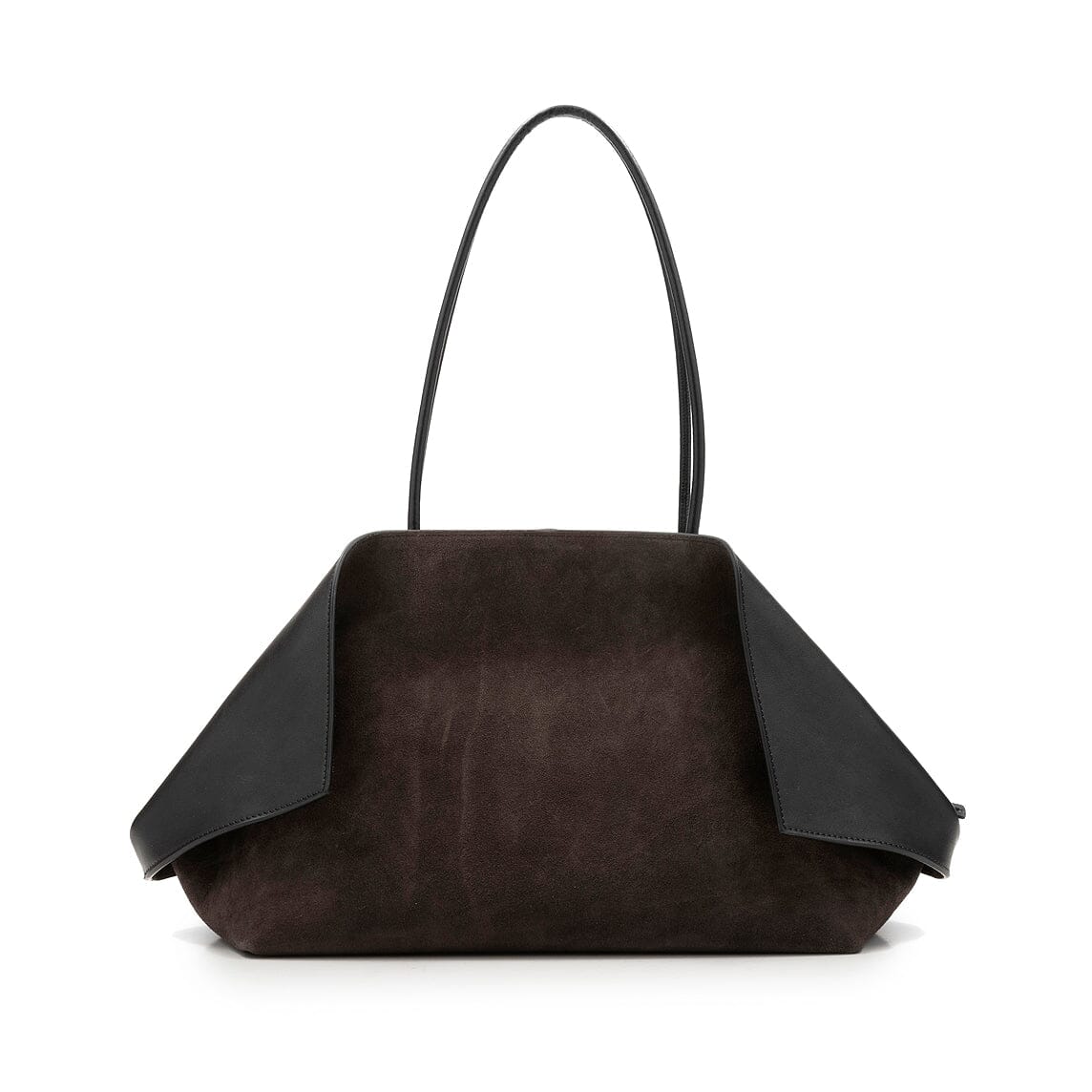 MINOBOSSI - Borsa a spalla - Valery - Camoscio/Pelle Testa di Moro/Nero Borse MINOBOSSI