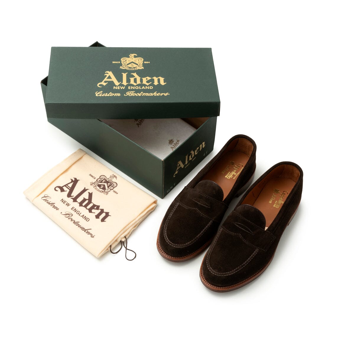 ALDEN - 6176F - Mocassino - Camoscio Dark Chocolate Scarpe Uomo Alden