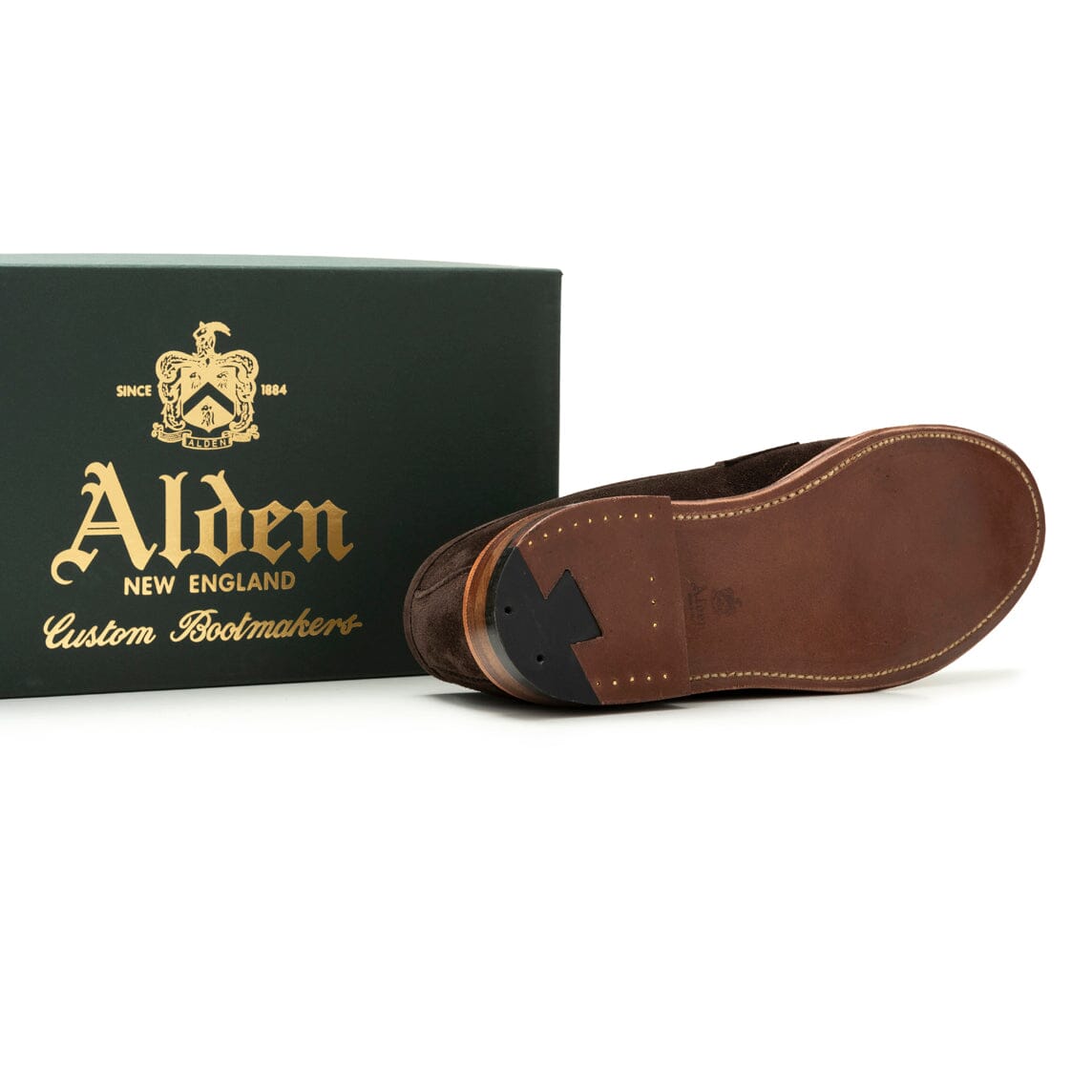 ALDEN - 6176F - Mocassino - Camoscio Dark Chocolate Scarpe Uomo Alden