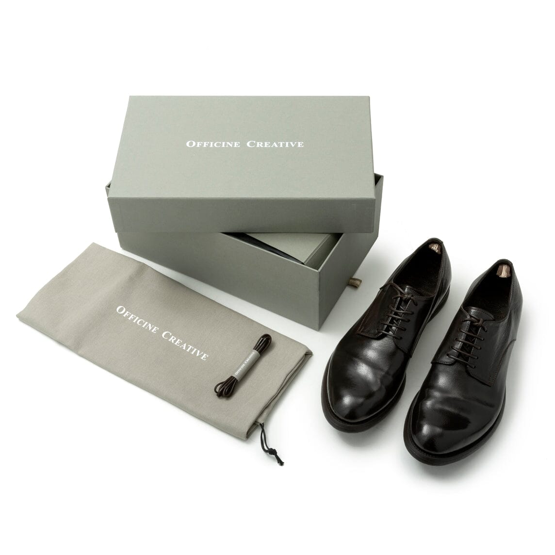 OFFICINE CREATIVE - Derby SD215 - Ebano Scarpe Uomo OFFICINE CREATIVE - Collezione Uomo