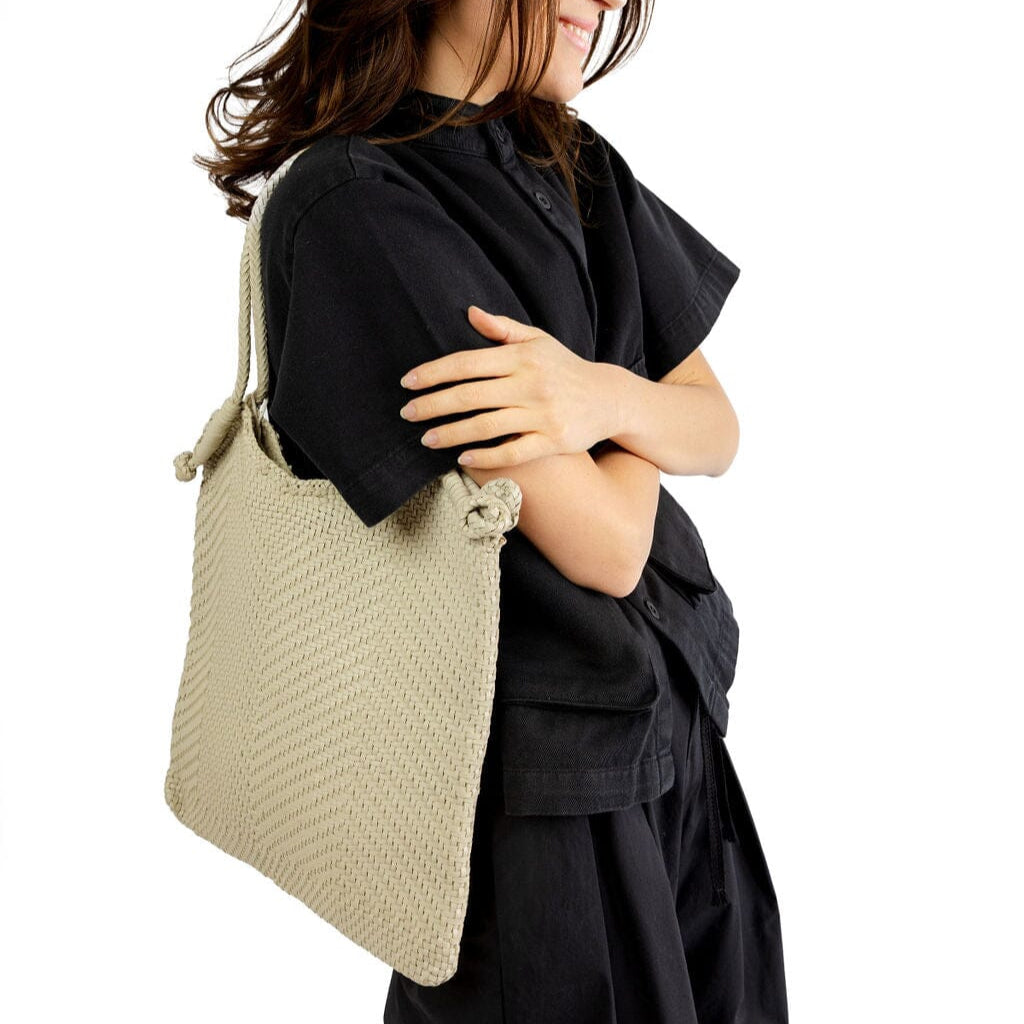 DRAGON DIFFUSION - Borsa a spalla - Minga Tote 8149 - Bianco Perla DRAGON