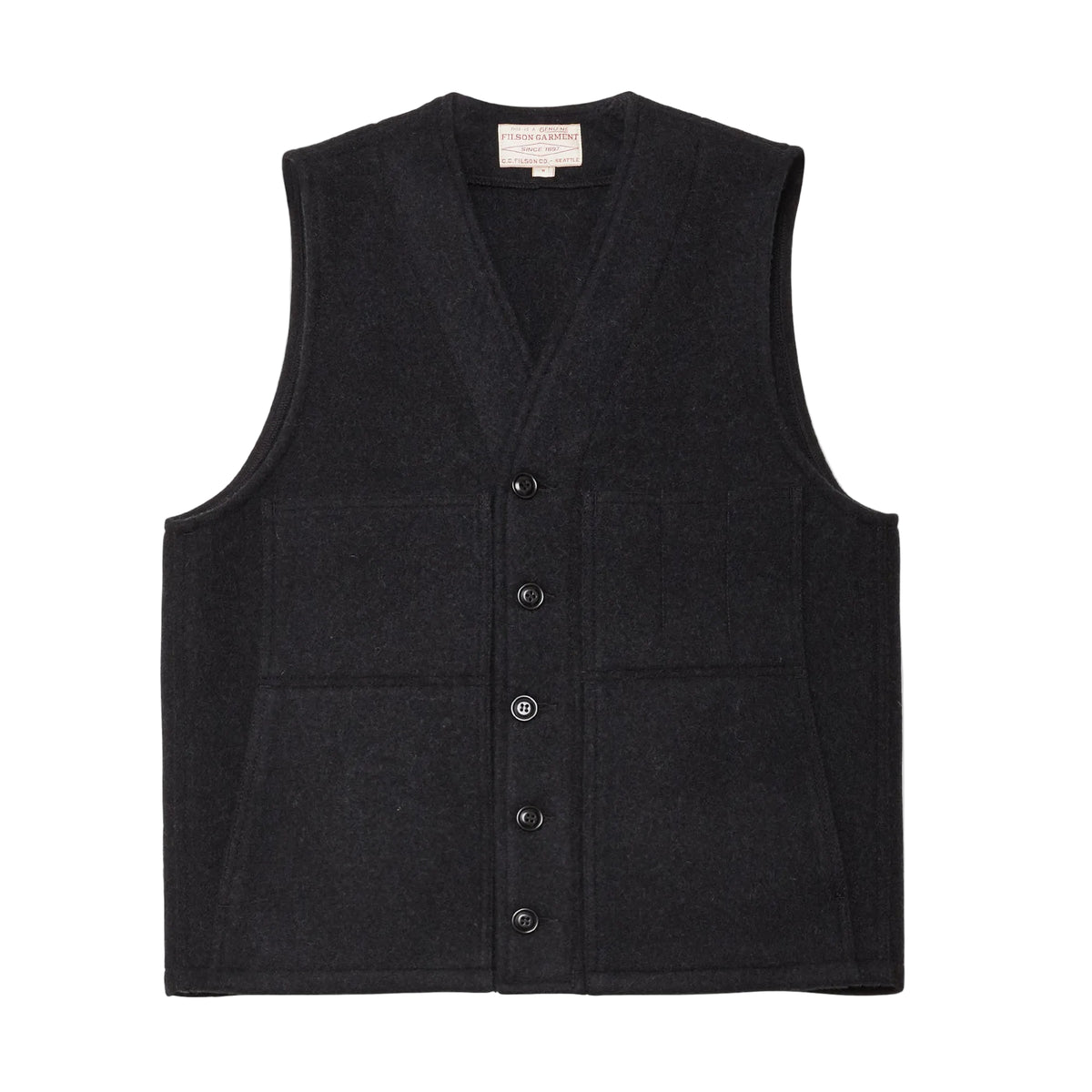 FILSON - Mackinaw Wool Vest - FMGIL0059 - Charcoal