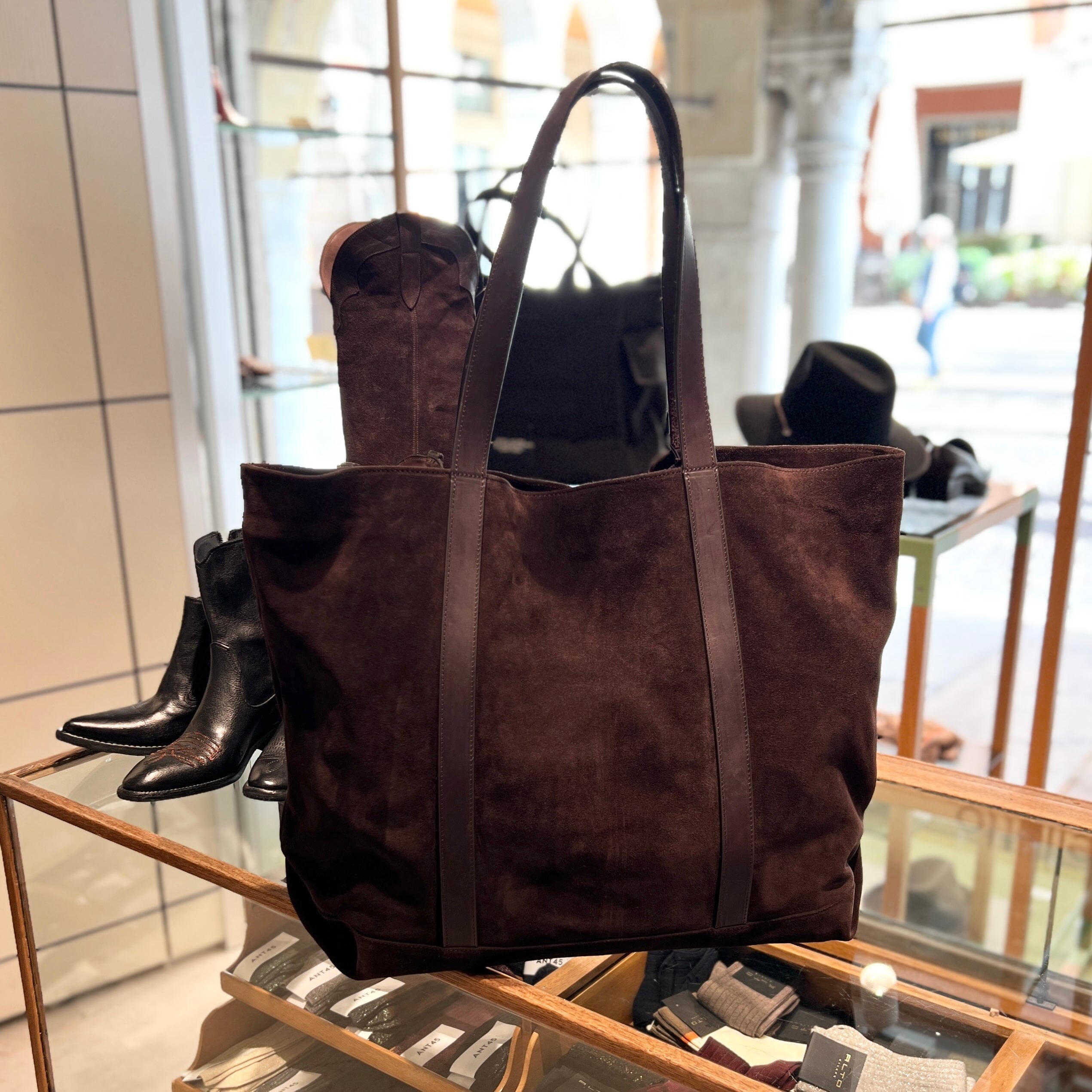 SACHET - Borsa a spalla - 482 - camoscio testa di moro Borse SACHET