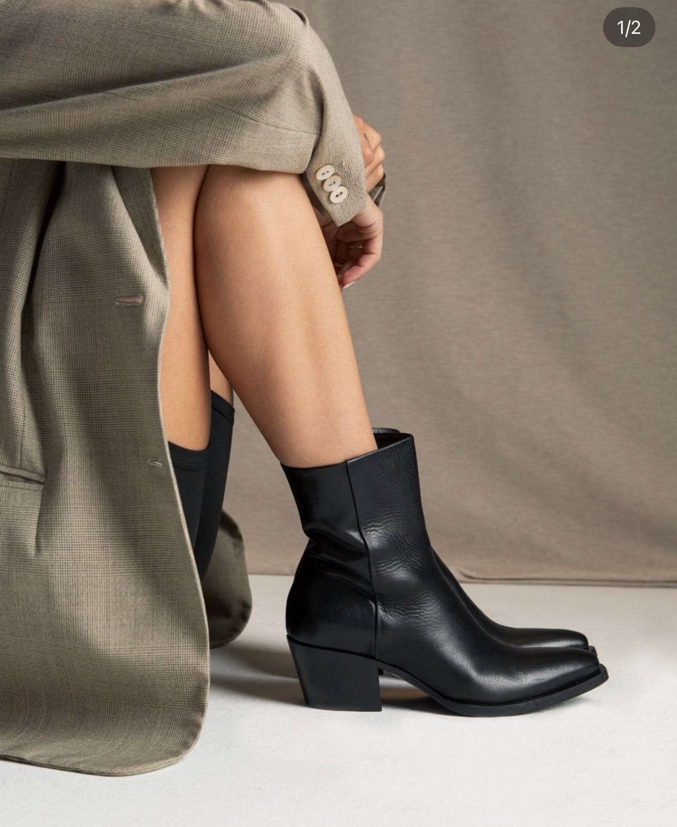 STRATEGIA - Stivaletto Texano - A5801 - Nero Natur Zip Scarpe Donna Strategia