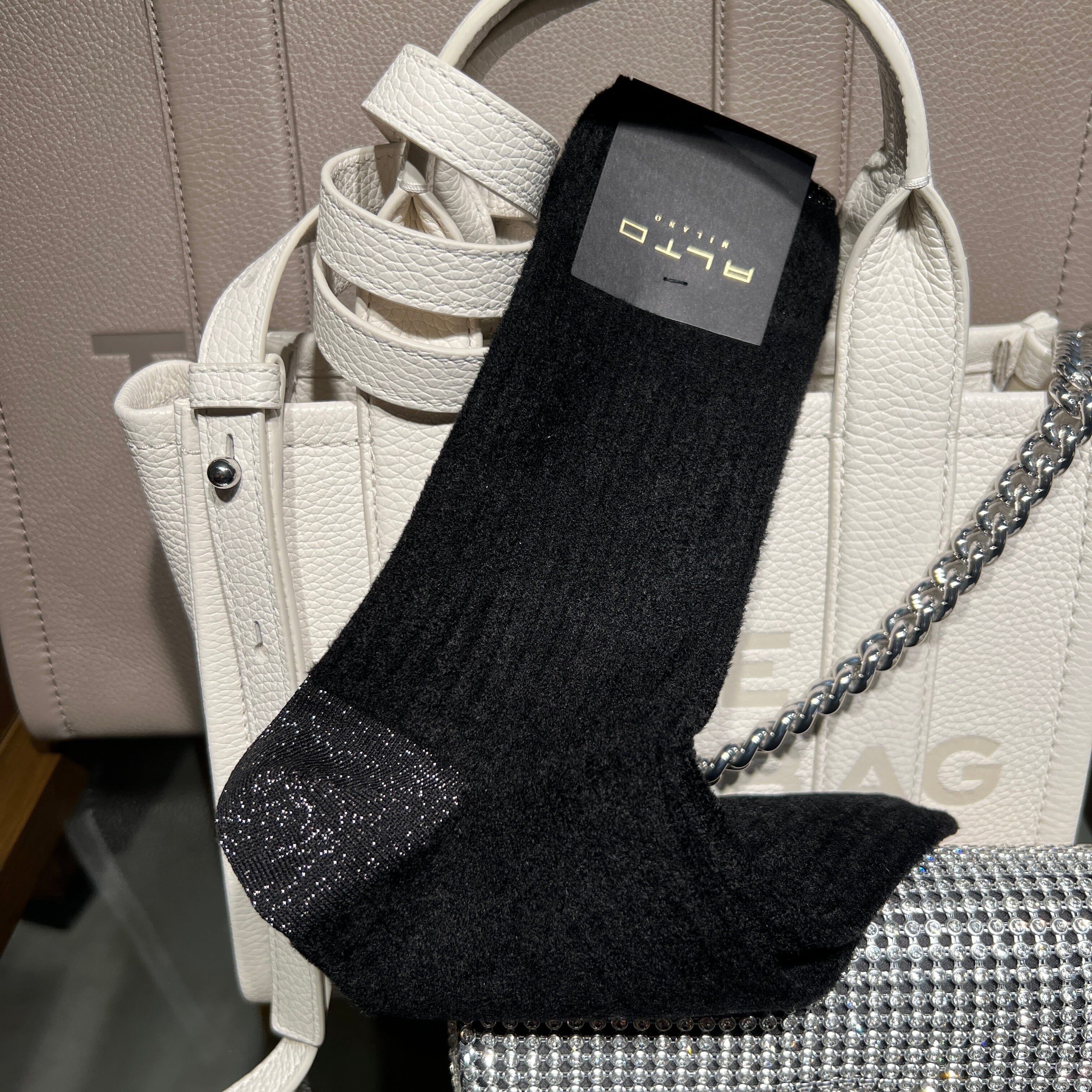 ALTO MILANO - Calzino Susan - 021A Nero Accessori Donna ALTO MILANO - Collezione Donna