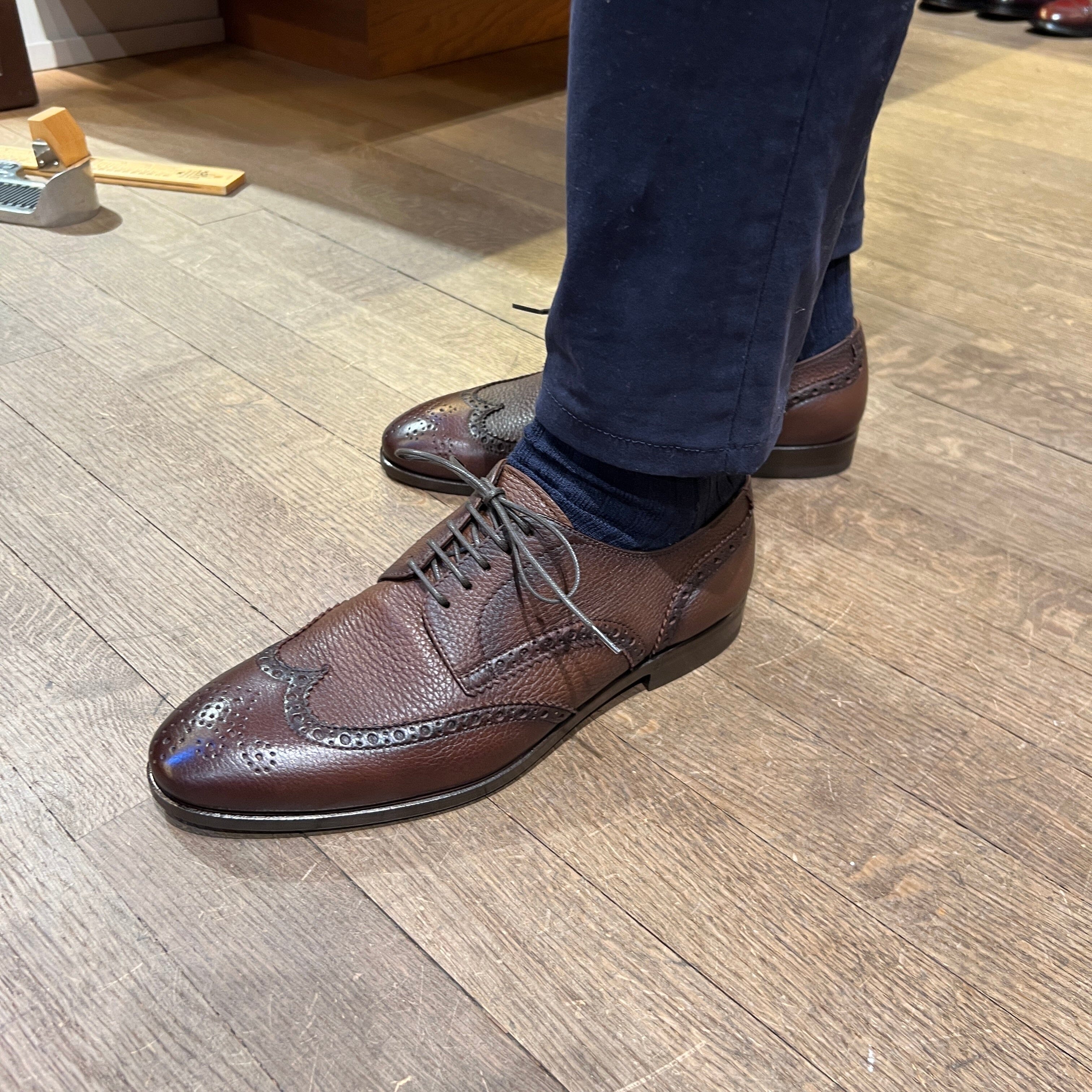 HENDERSON - Francesina con Puntale 73306 - Cervo Testa di Moro Scarpe Uomo HENDERSON