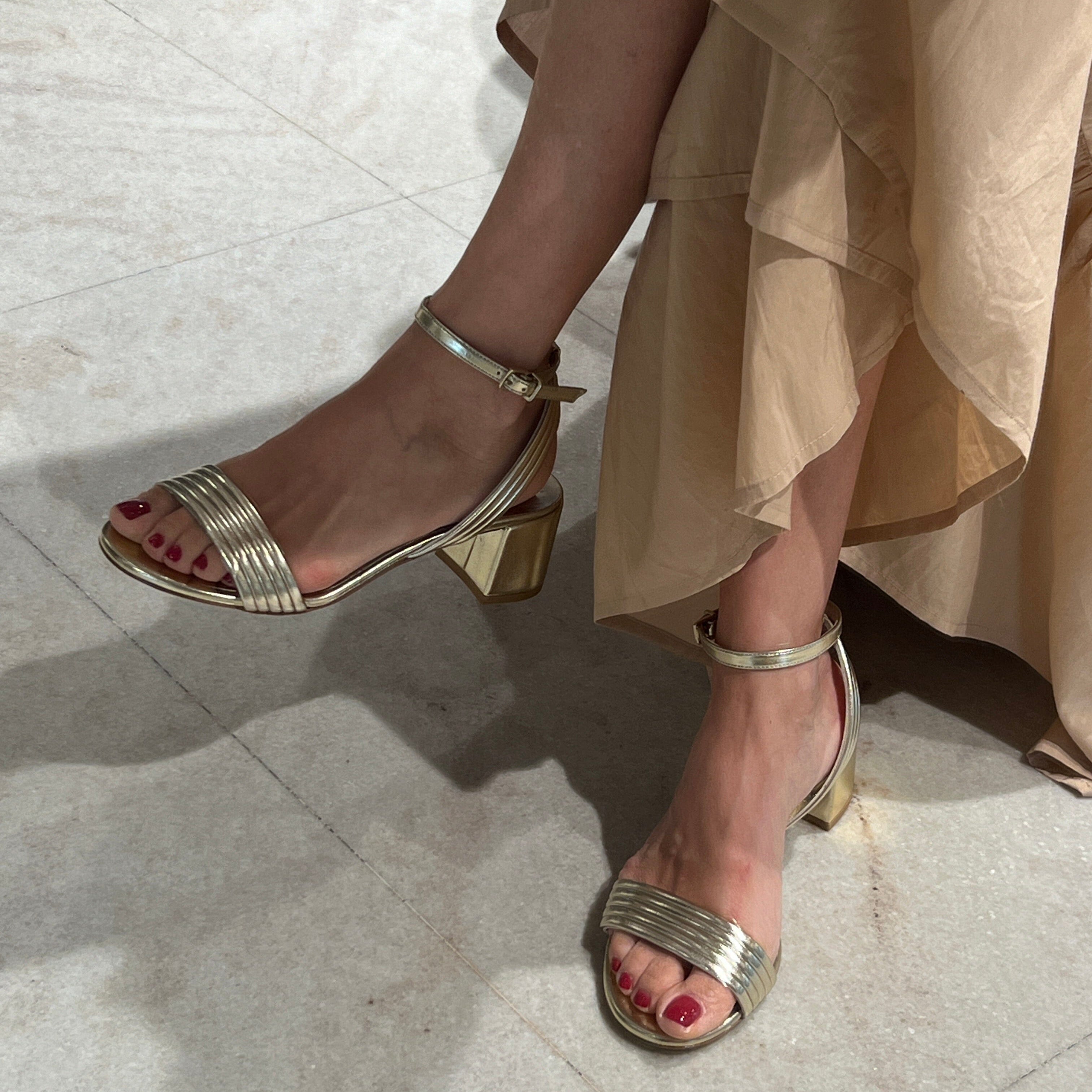 NCUB - Sandali con Tacco - Stacy 35 - Platino Scarpe Donna NCUB