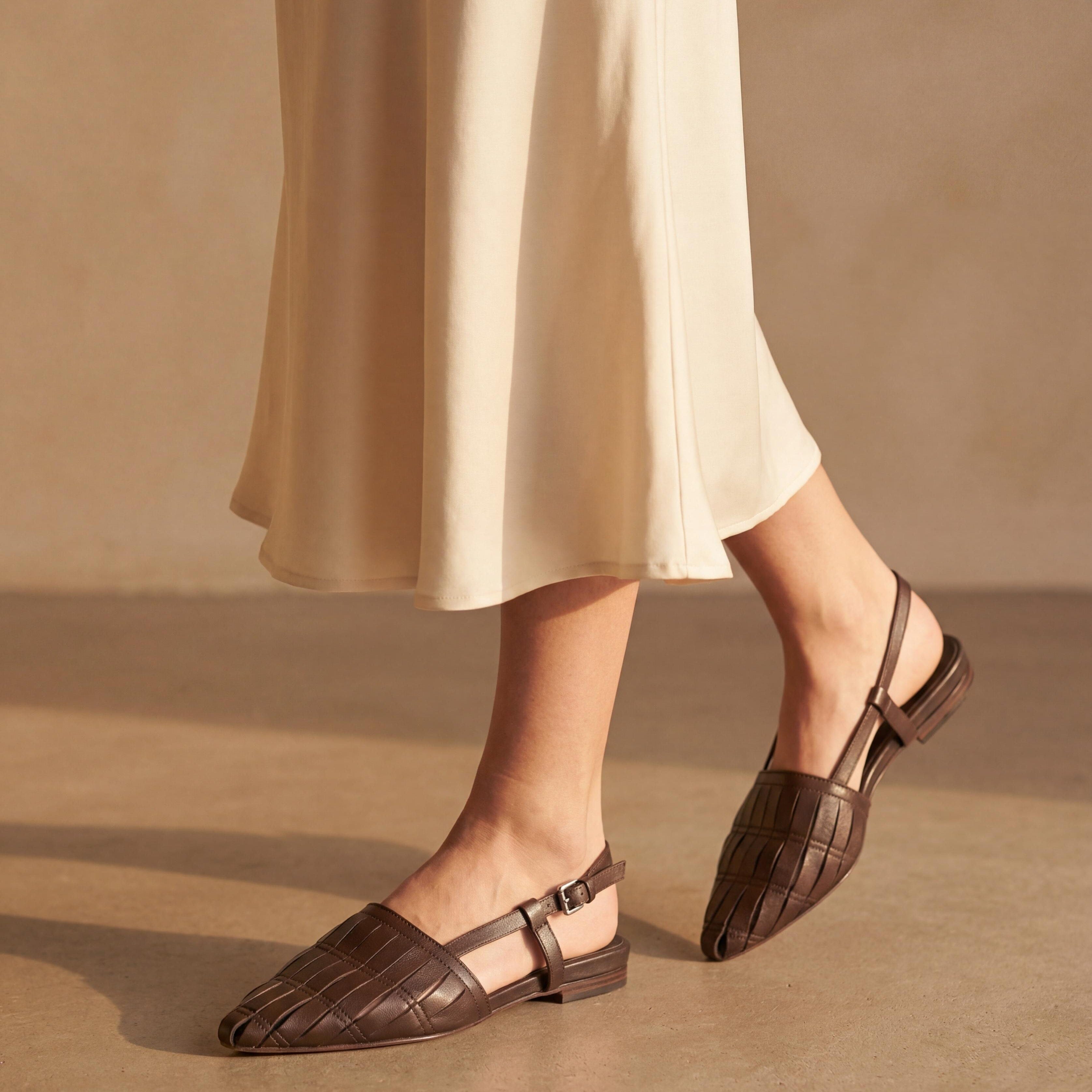 PANTANETTI - Sling Back 19795 - Cacao Scarpe Donna PANTANETTI