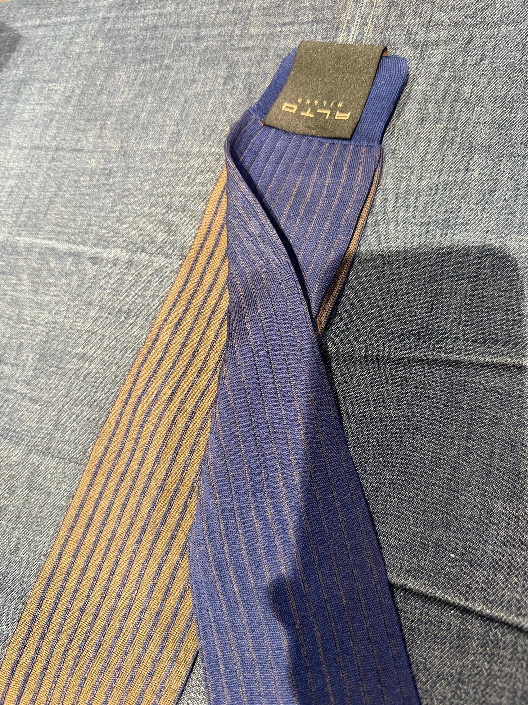 ALTO MILANO - Calzino - 25PEAM1686UC_45- Bluette Accessori Uomo Alto Milano