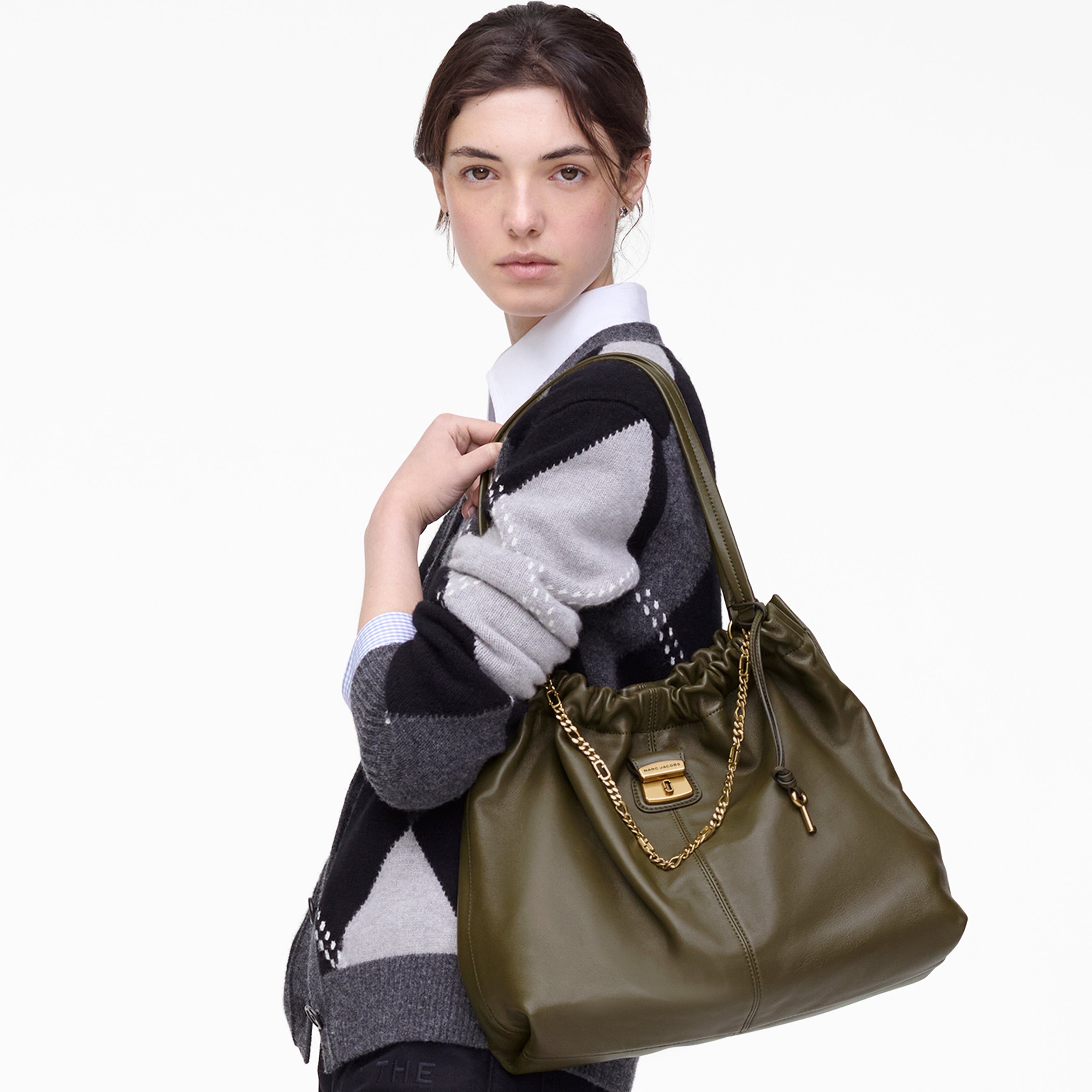 MARC JACOBS - Borsa a spalla - The Cristina Tote - 2F5HTT024H01-355 - Verde Beech Borse Marc Jacobs