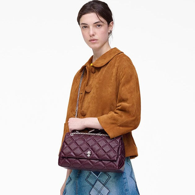 MARC JACOBS - Borsa a spalla - The Dual Chain Shoulder -2s5hcr007h02 - Bordeaux Dark Plum Borse Marc Jacobs