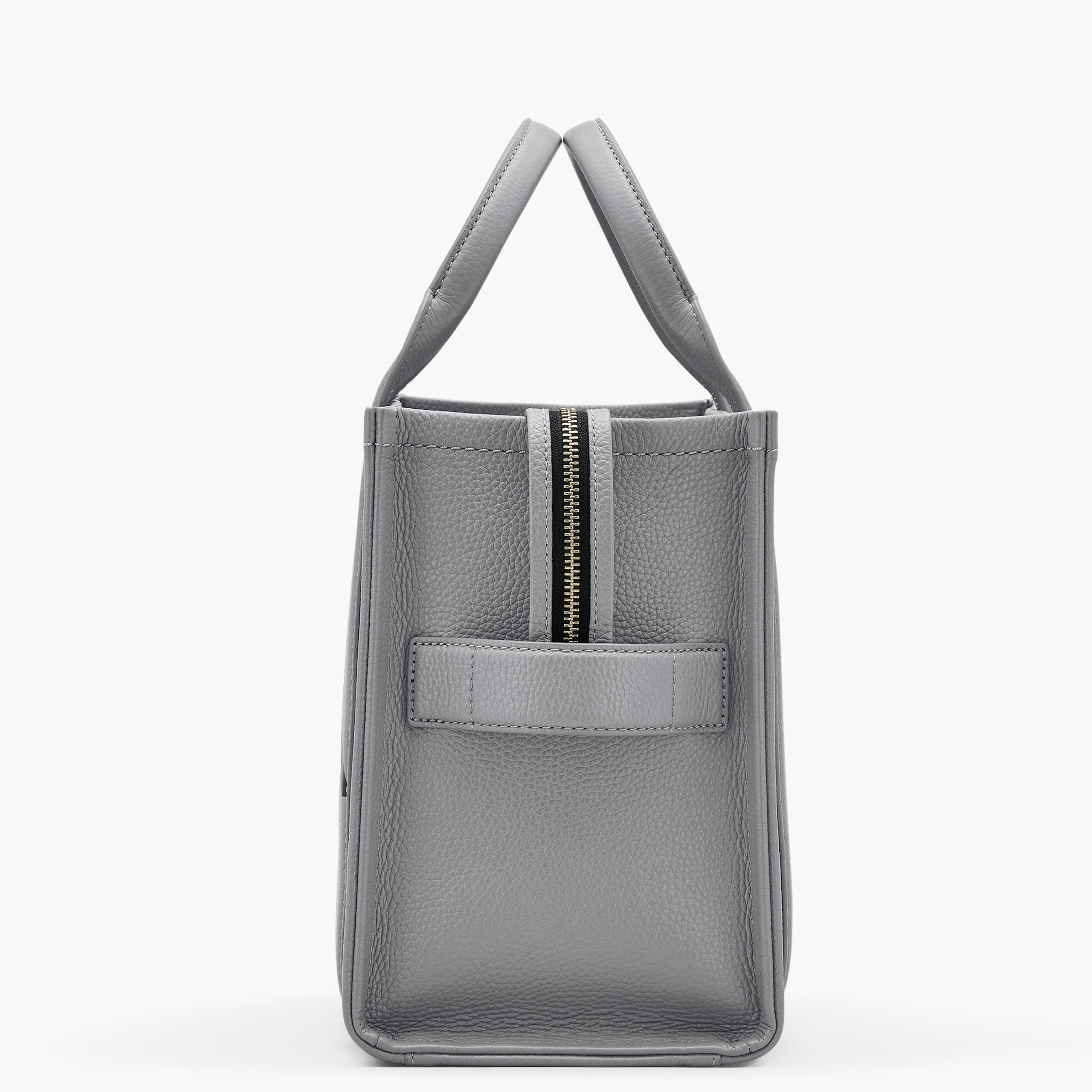 MARC JACOBS - The Leather Medium Tote Bag H004L01PF21 - 050 Wolf grey Borse Marc Jacobs