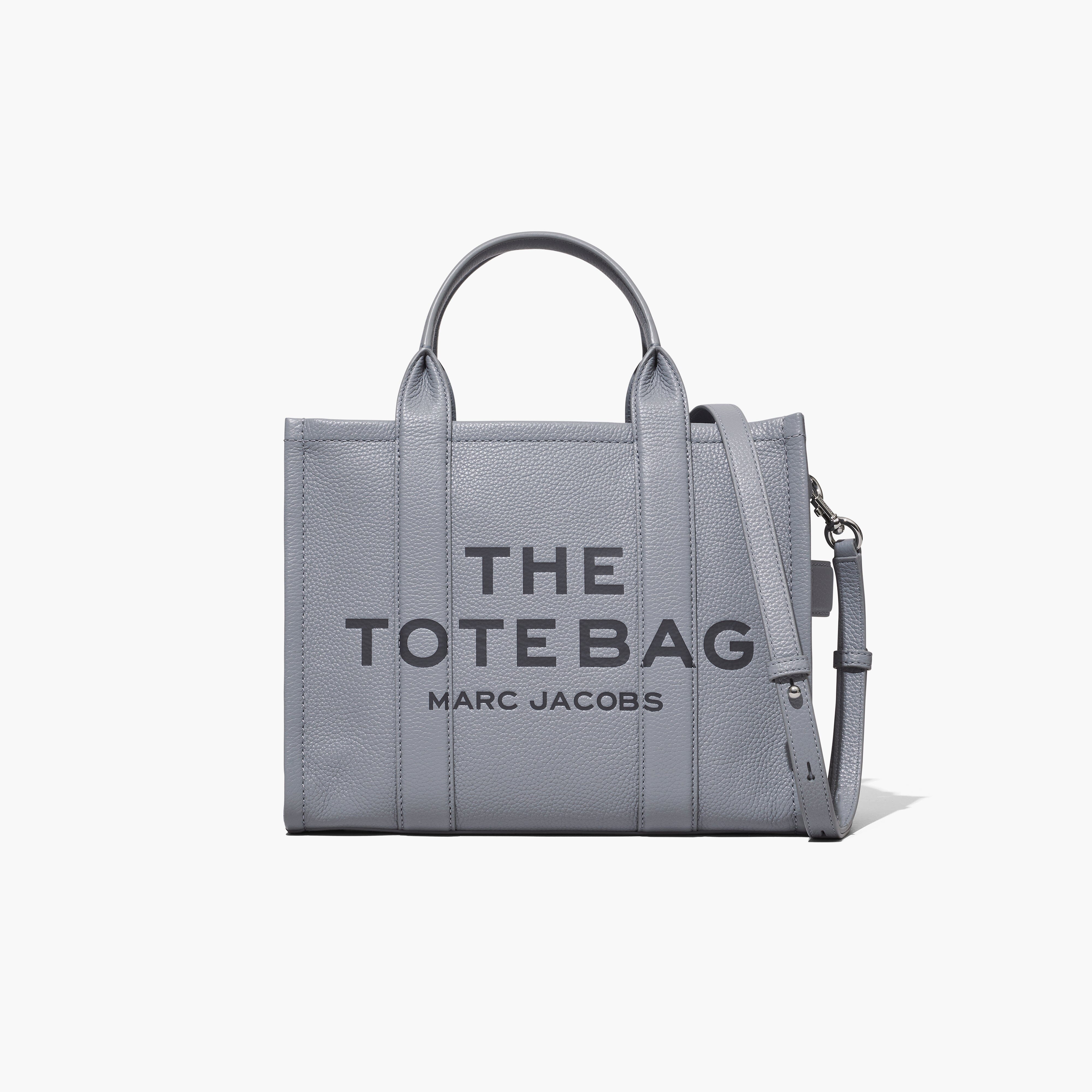 MARC JACOBS - The Leather Medium Tote Bag H004L01PF21 - 050 Wolf grey Borse Marc Jacobs