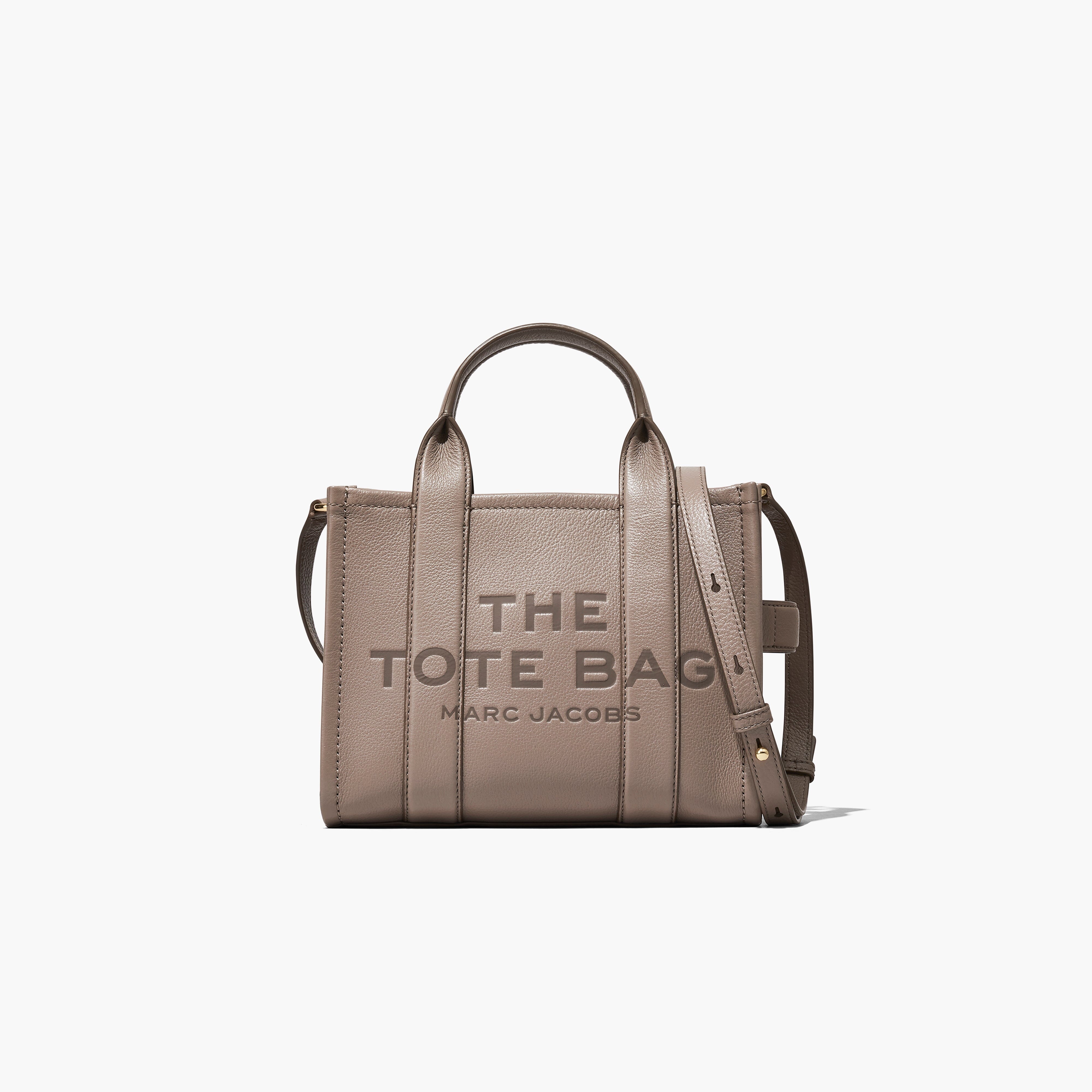 MARC JACOBS - H009L01SP21-055 - The Leather Small Tote Bag - Cement Borse Marc Jacobs