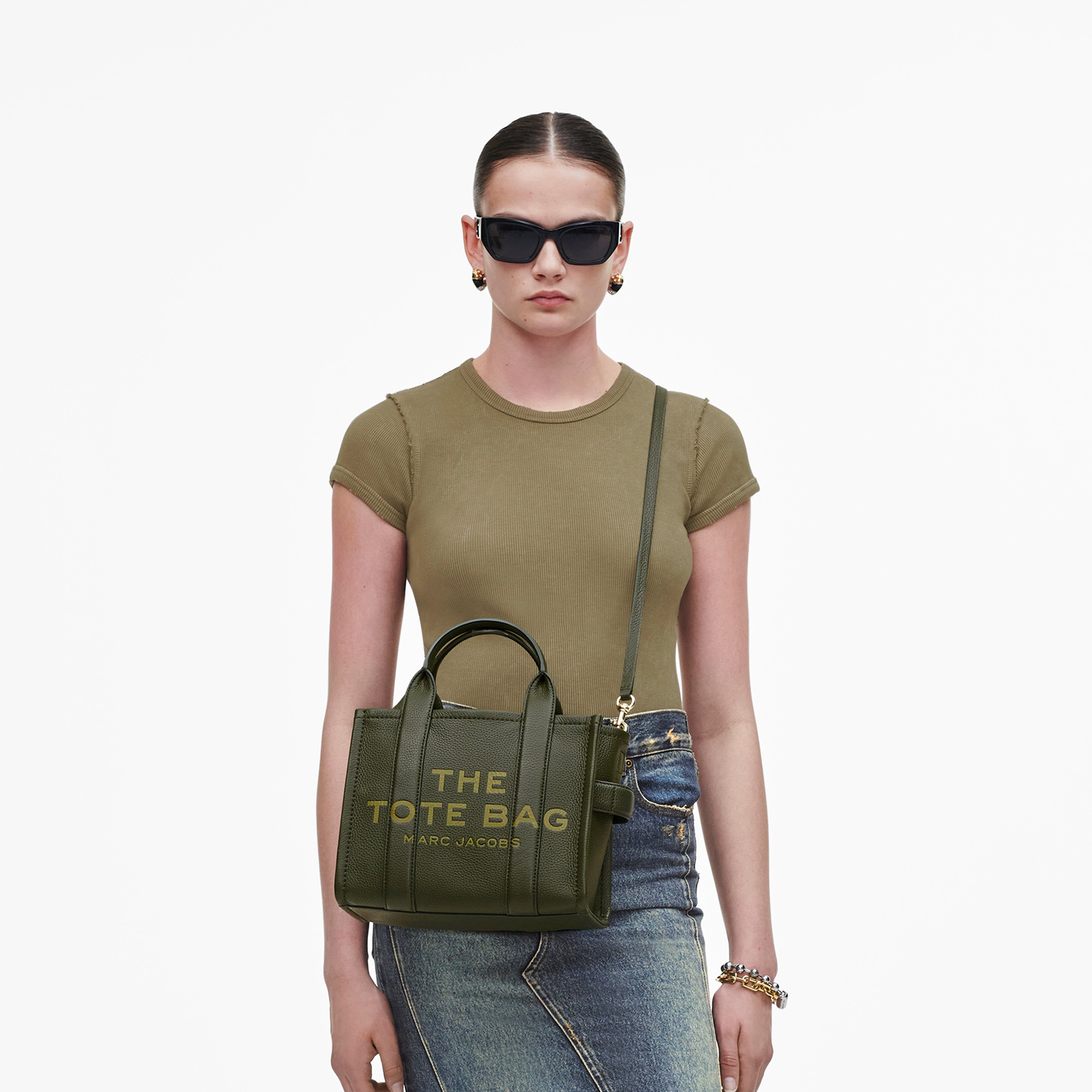MARC JACOBS - The Leather Small Tote Bag H009L01SP21 - 305 Forest Borse Marc Jacobs