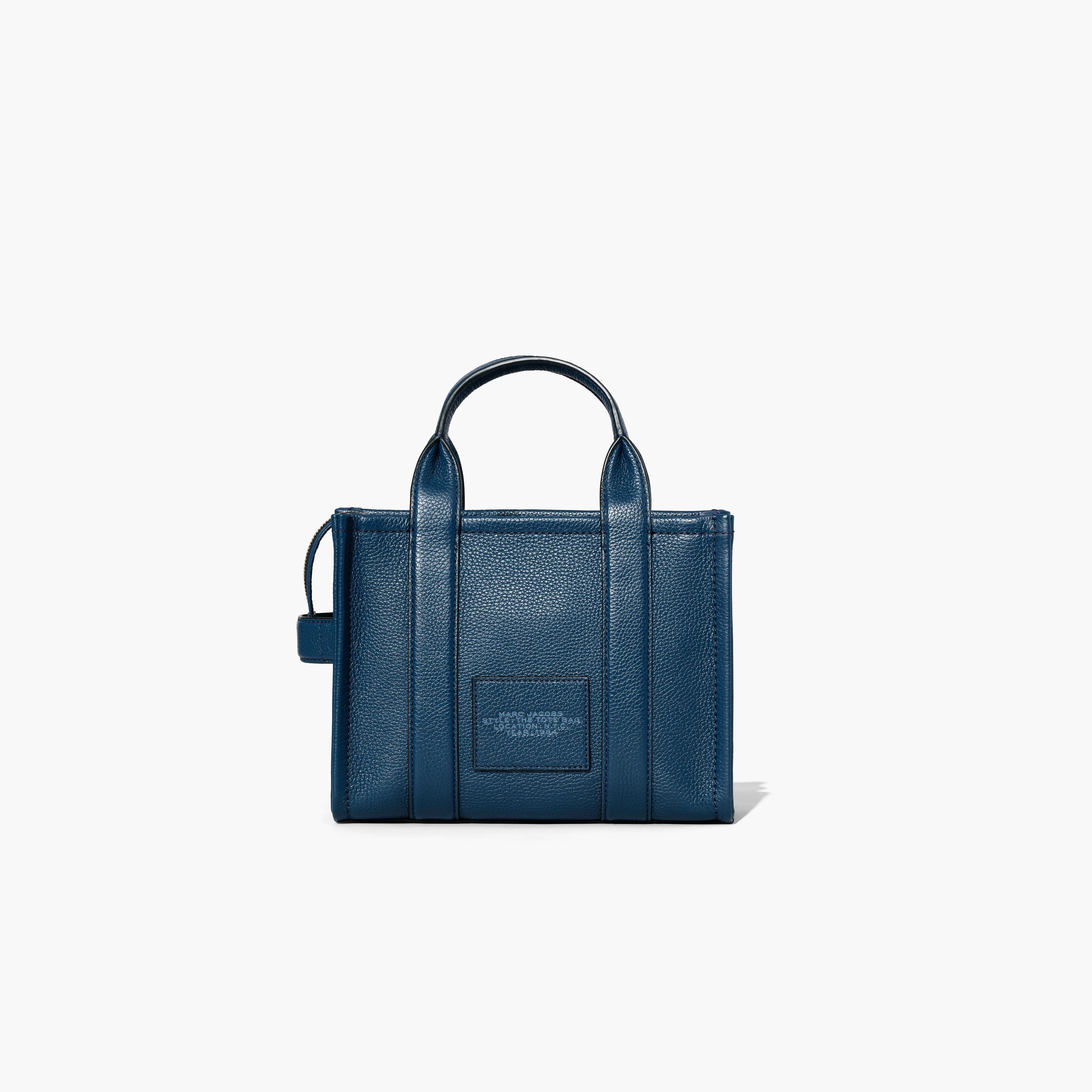MARC JACOBS - H009L01SP21-426 - The Leather Small Tote Bag - Blue Sea Borse Marc Jacobs