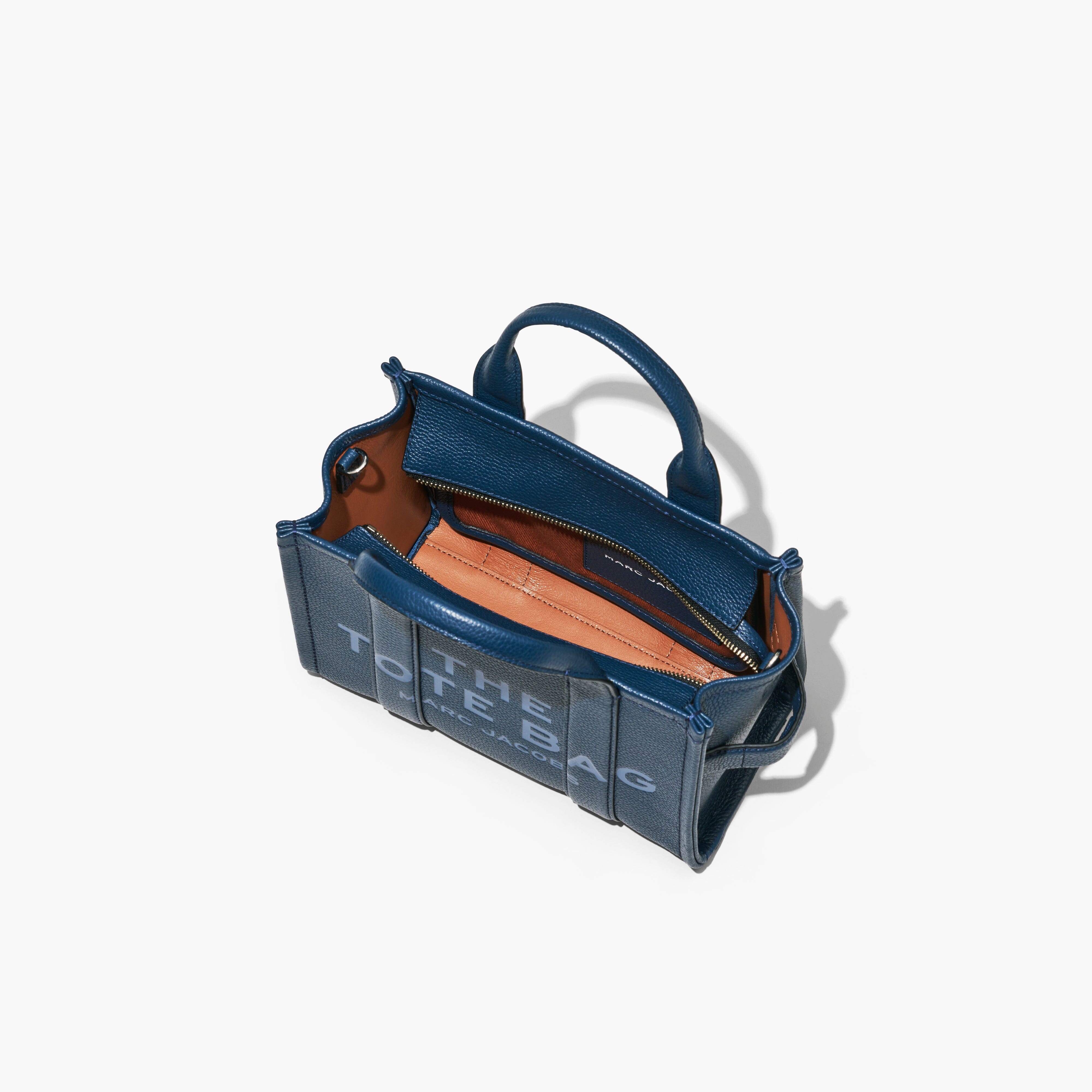 MARC JACOBS - H009L01SP21-426 - The Leather Small Tote Bag - Blue Sea Borse Marc Jacobs